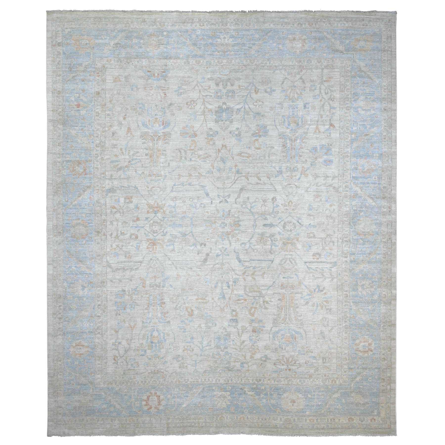 Oushak-And-Peshawar-Hand-Knotted-Rug-110650