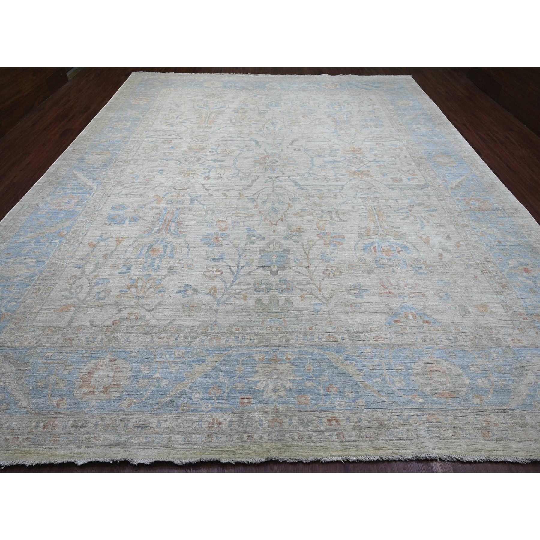 Oushak-And-Peshawar-Hand-Knotted-Rug-110650