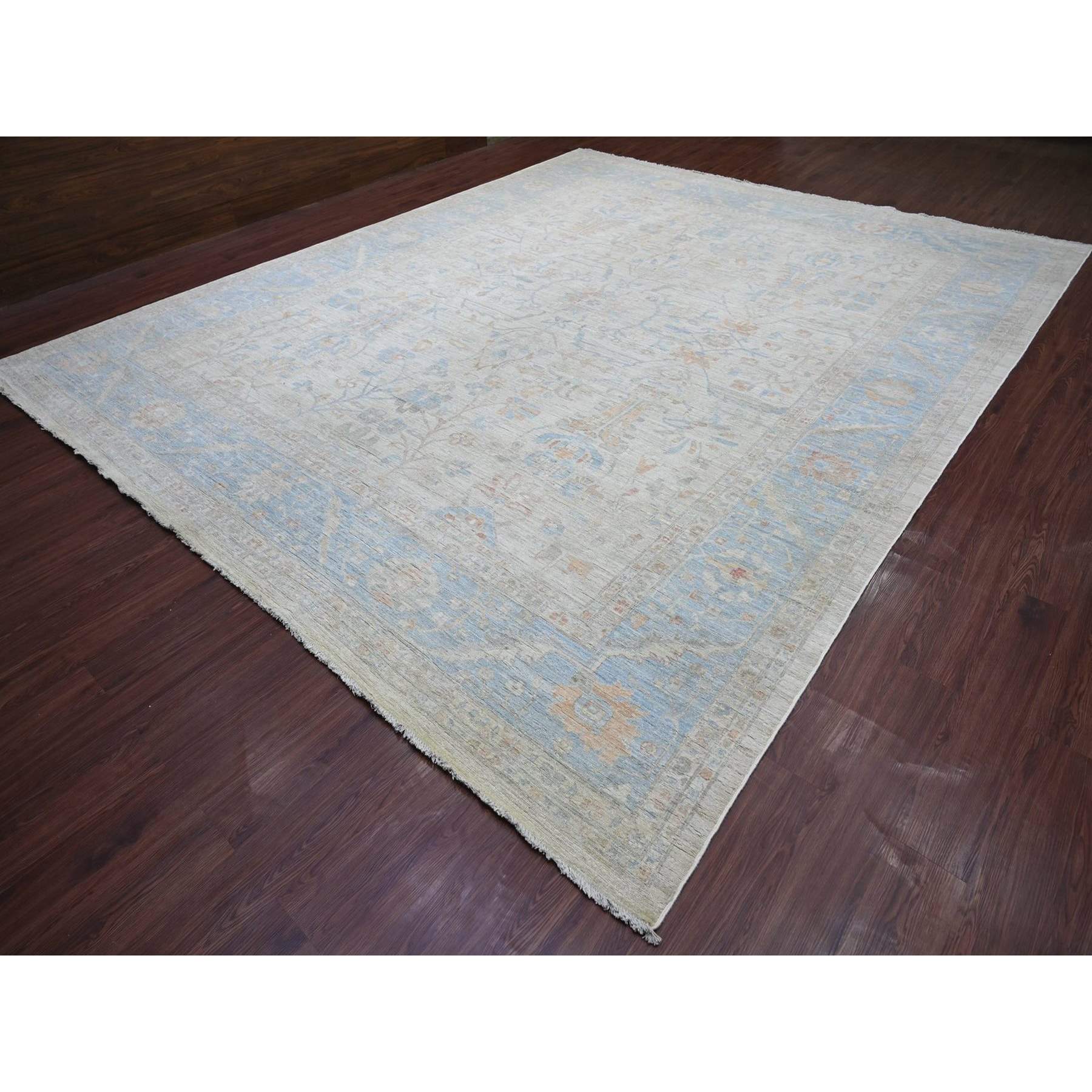Oushak-And-Peshawar-Hand-Knotted-Rug-110650