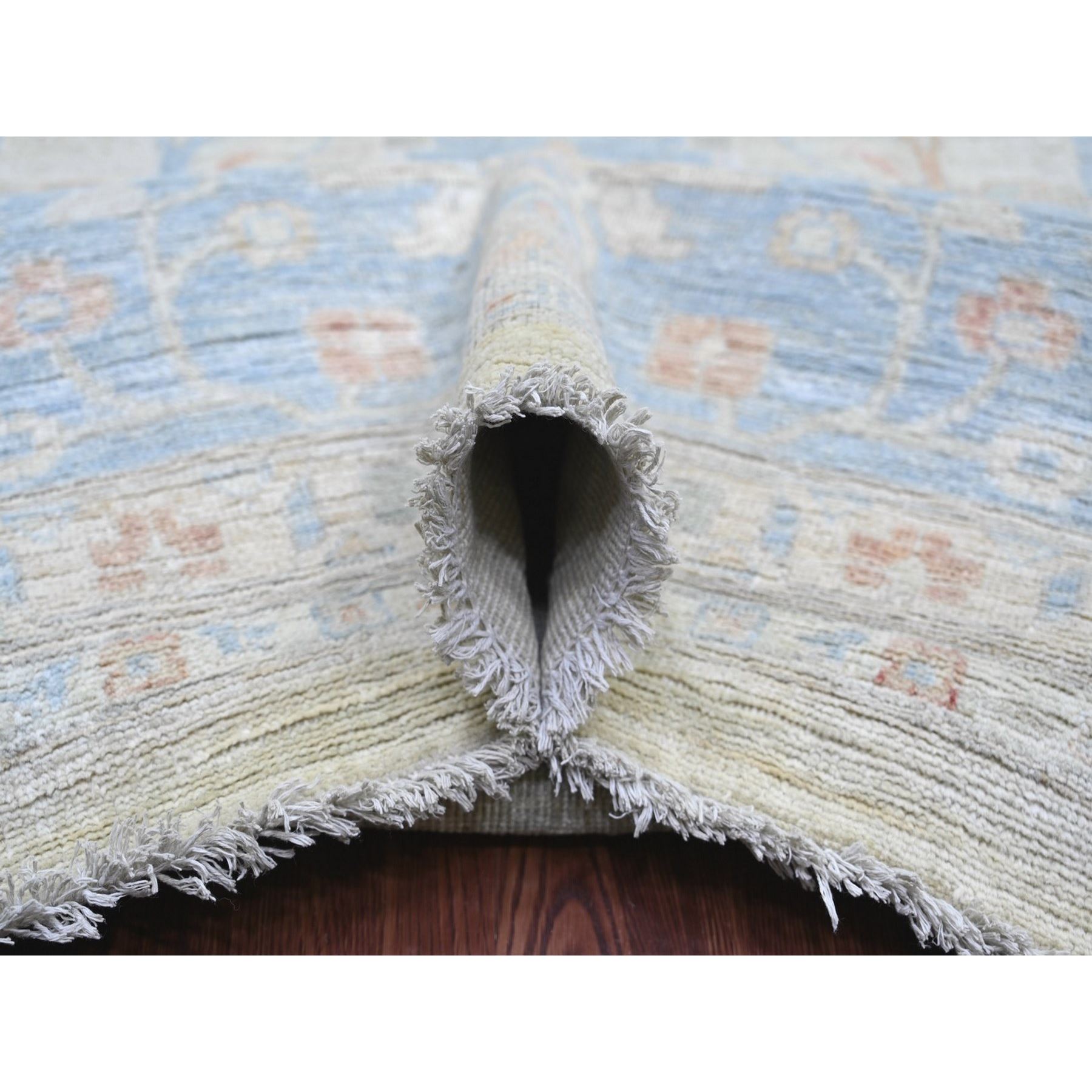 Oushak-And-Peshawar-Hand-Knotted-Rug-110650