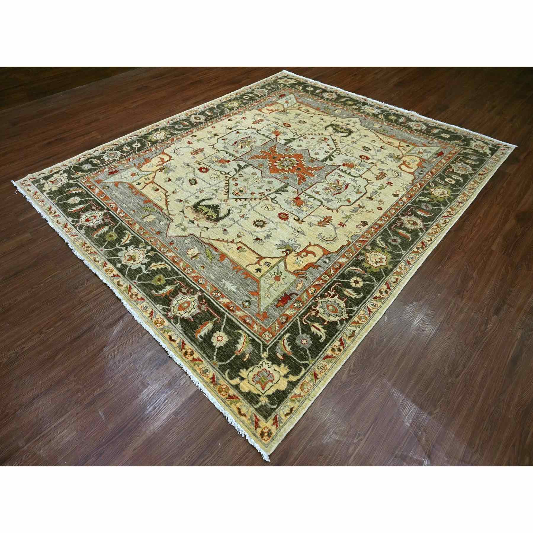 Oushak-And-Peshawar-Hand-Knotted-Rug-110665