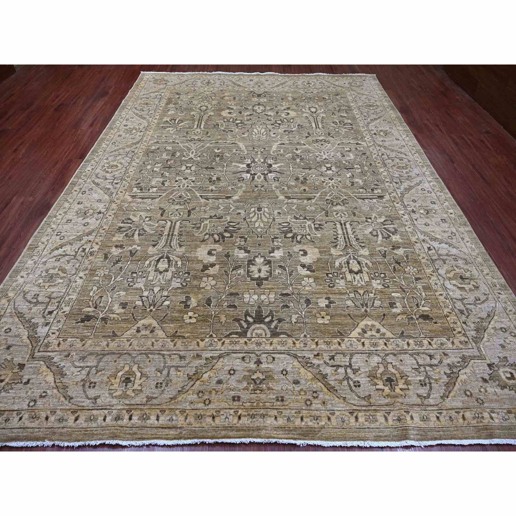 Oushak-And-Peshawar-Hand-Knotted-Rug-110675
