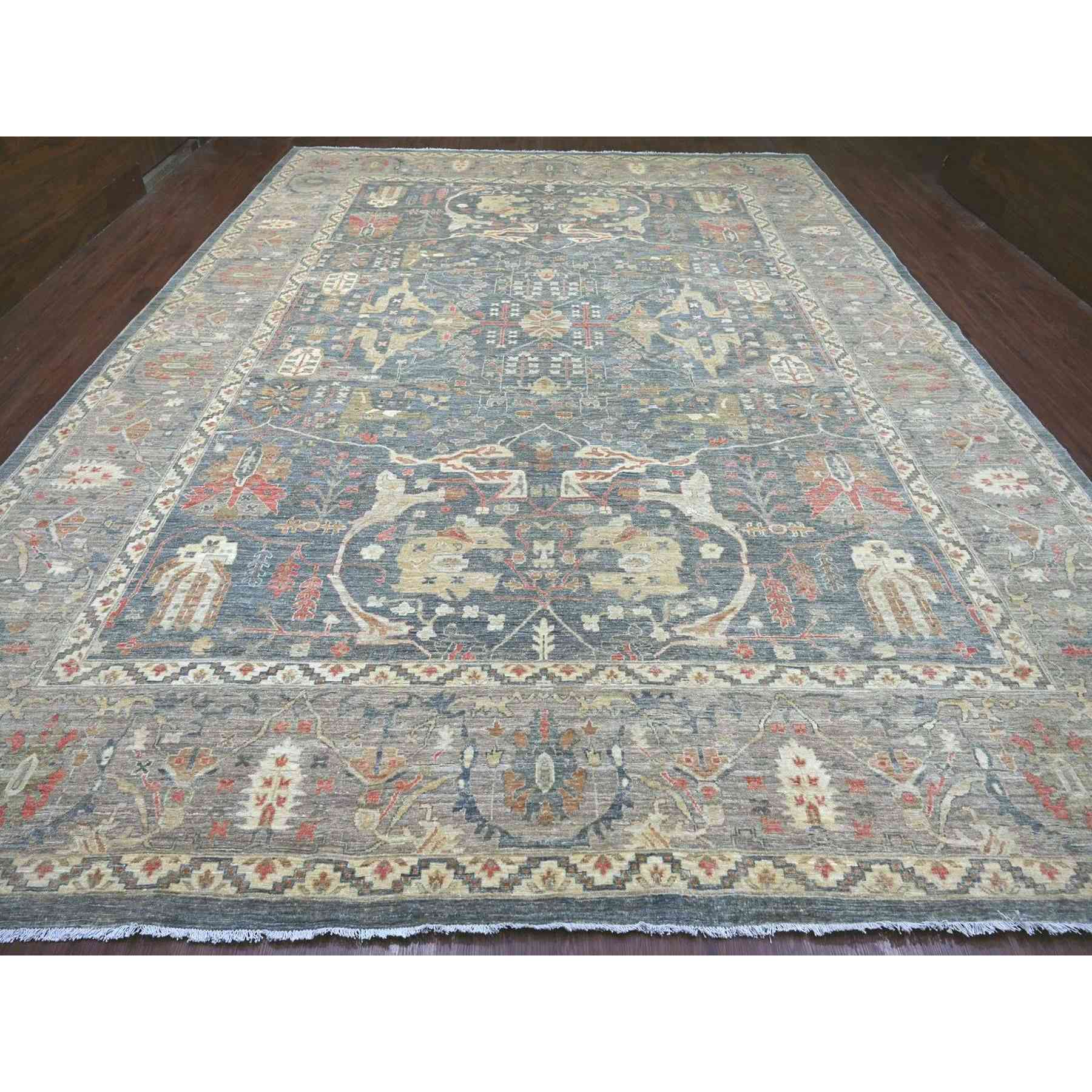 Oushak-And-Peshawar-Hand-Knotted-Rug-110680