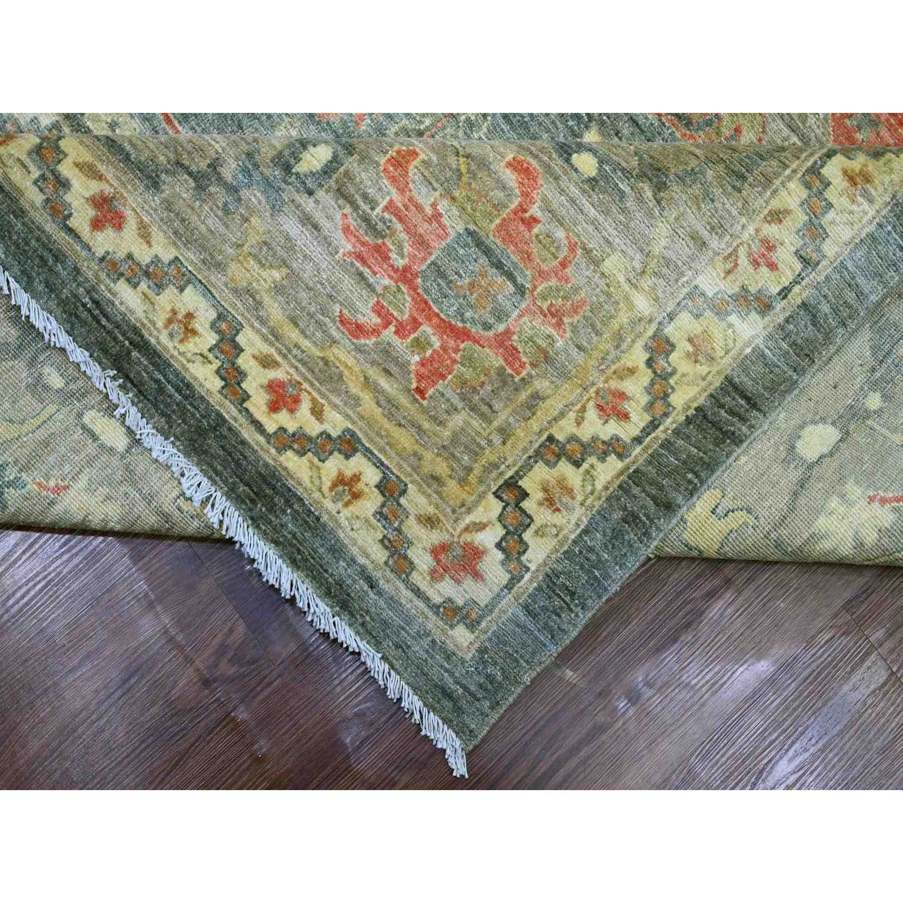 Oushak-And-Peshawar-Hand-Knotted-Rug-110680