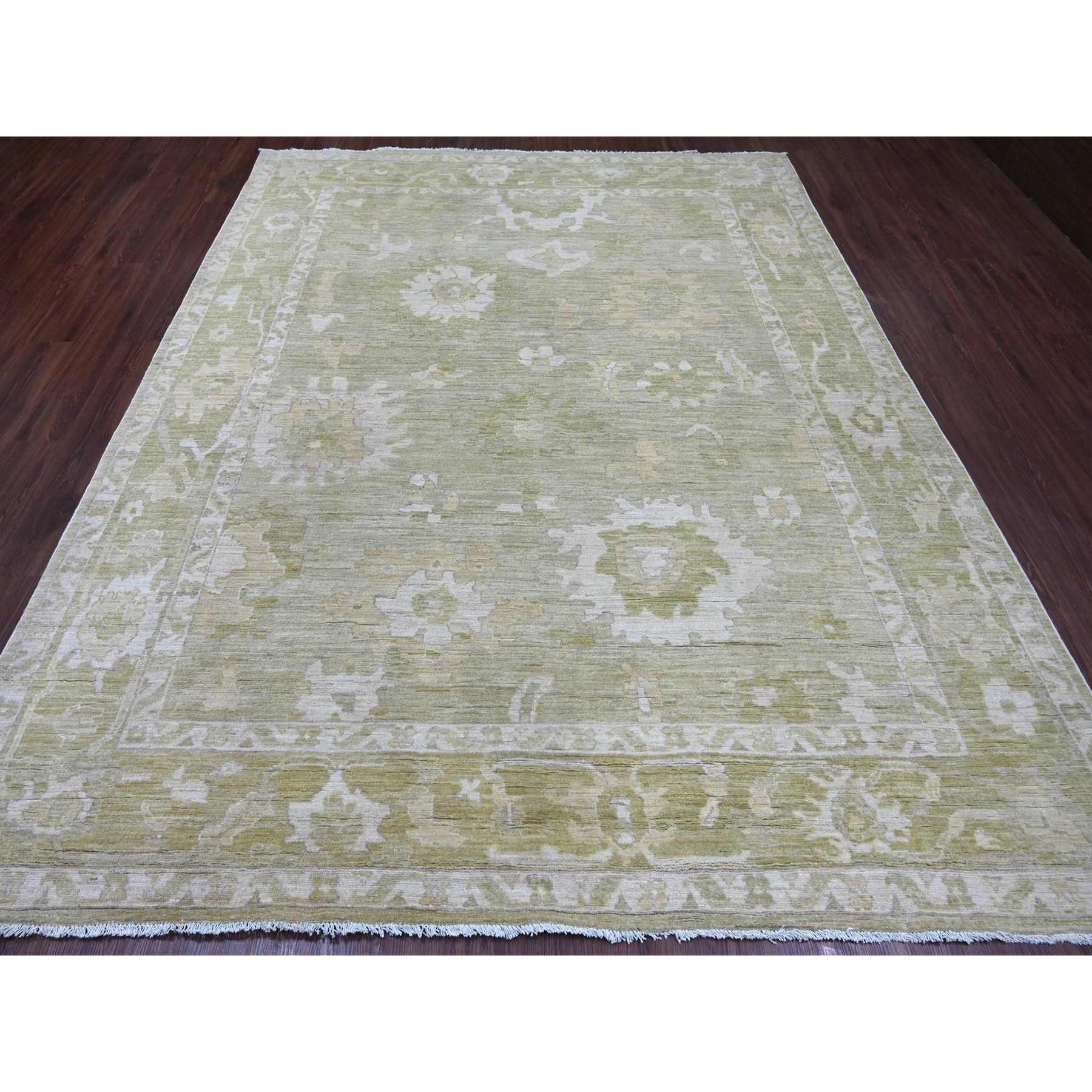 Oushak-And-Peshawar-Hand-Knotted-Rug-110685
