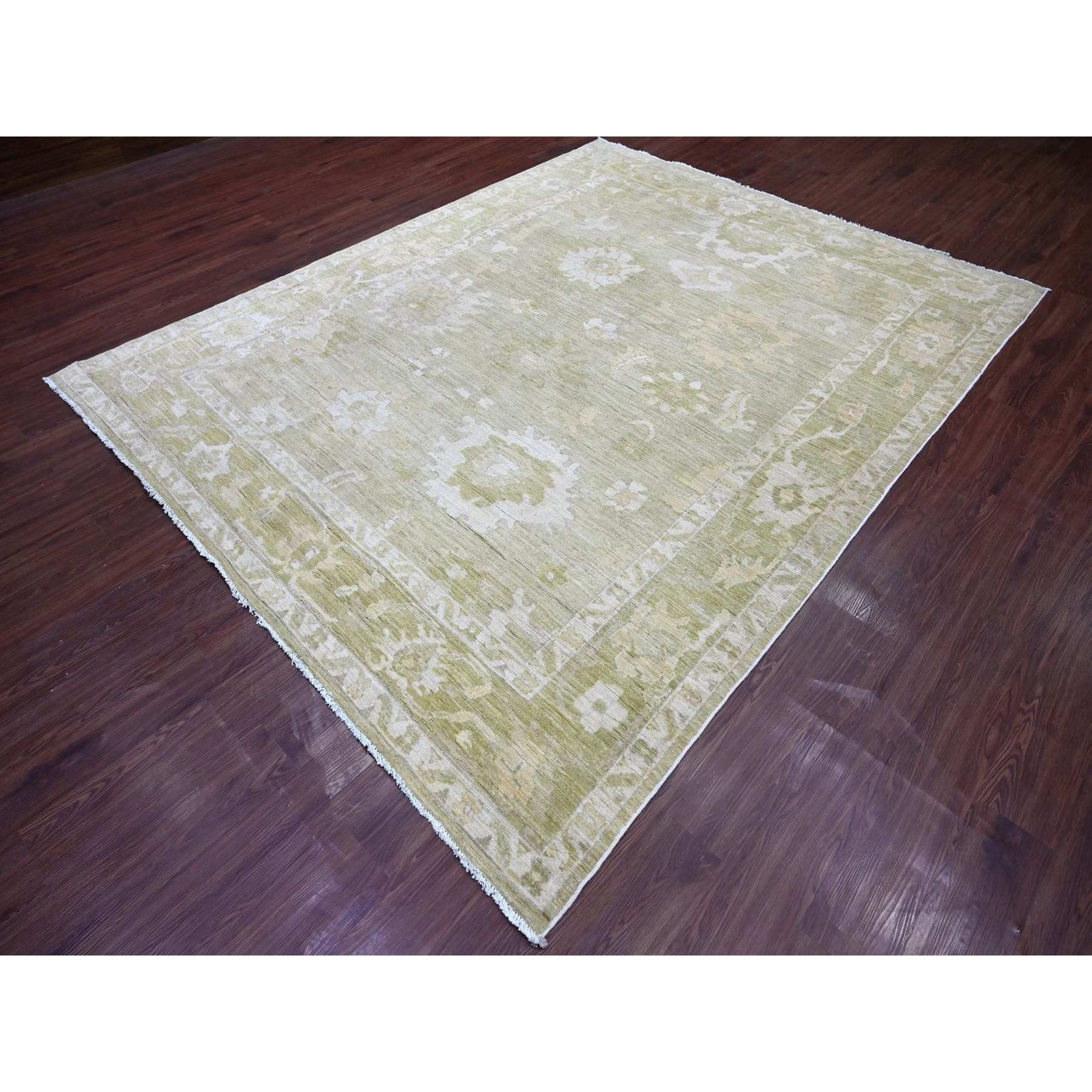 Oushak-And-Peshawar-Hand-Knotted-Rug-110685