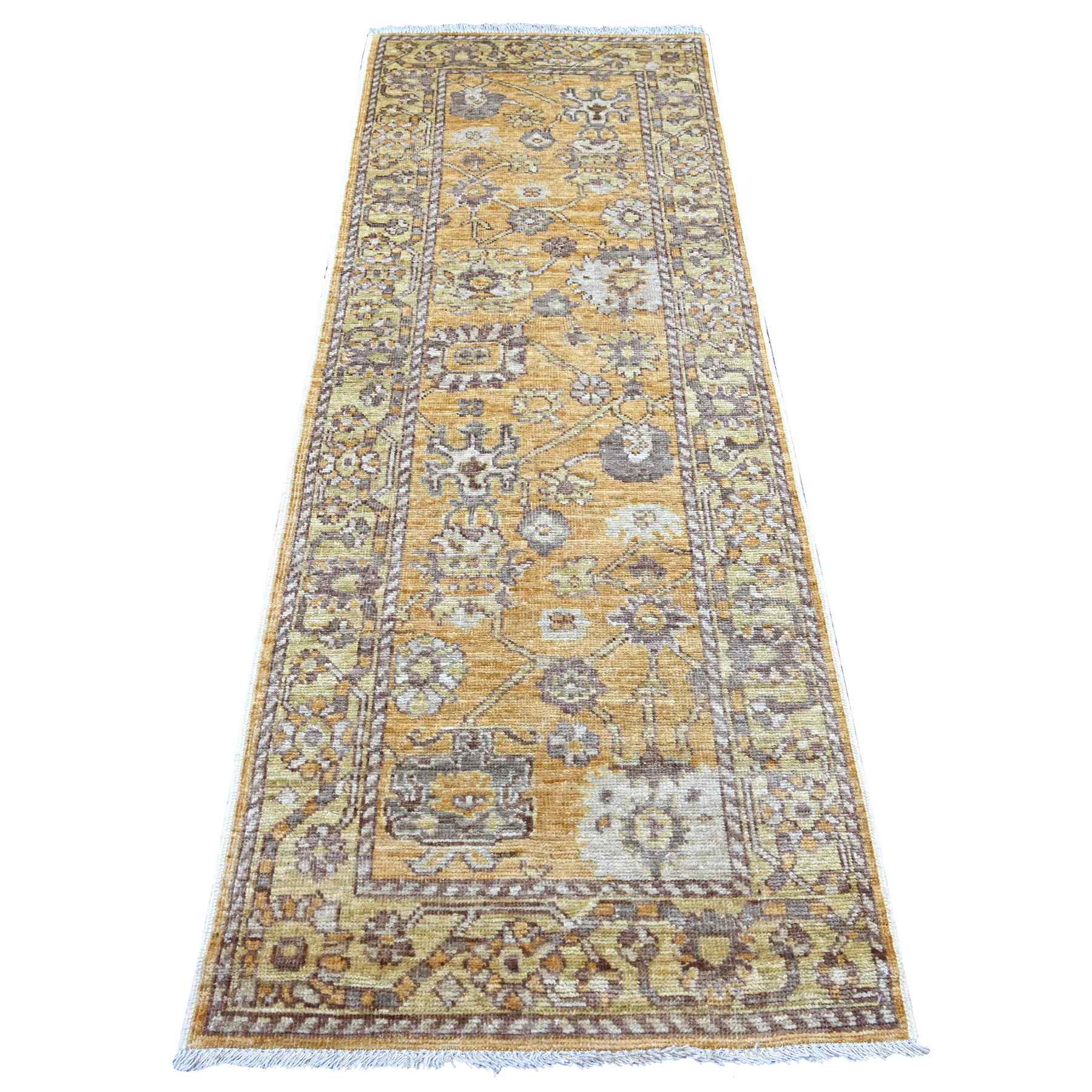 Oushak-And-Peshawar-Hand-Knotted-Rug-110770