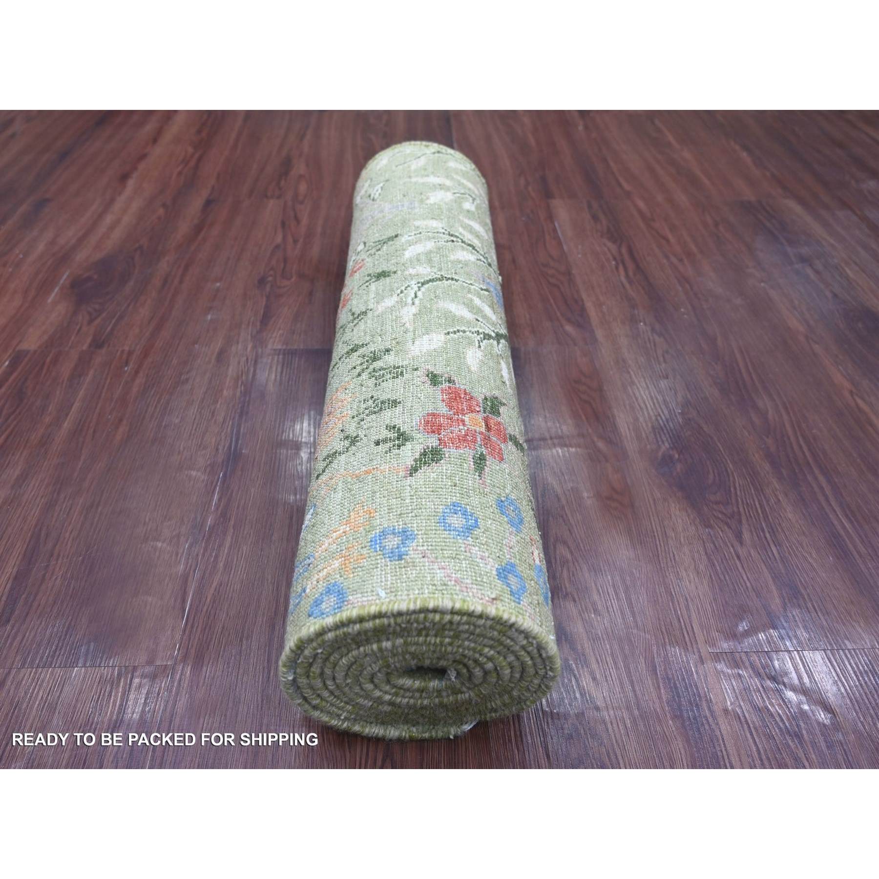 Oushak-And-Peshawar-Hand-Knotted-Rug-110800