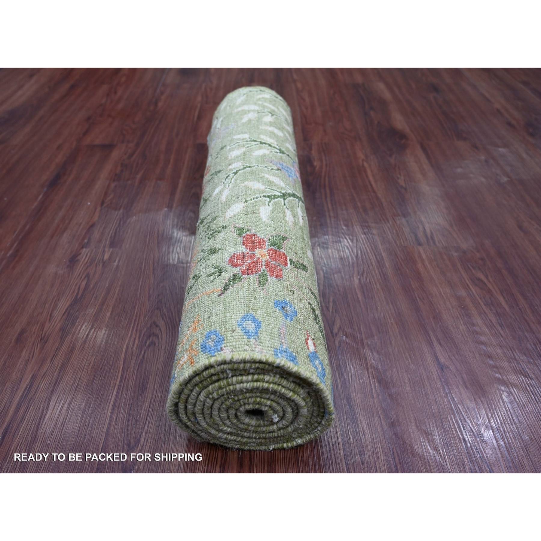 Oushak-And-Peshawar-Hand-Knotted-Rug-110815