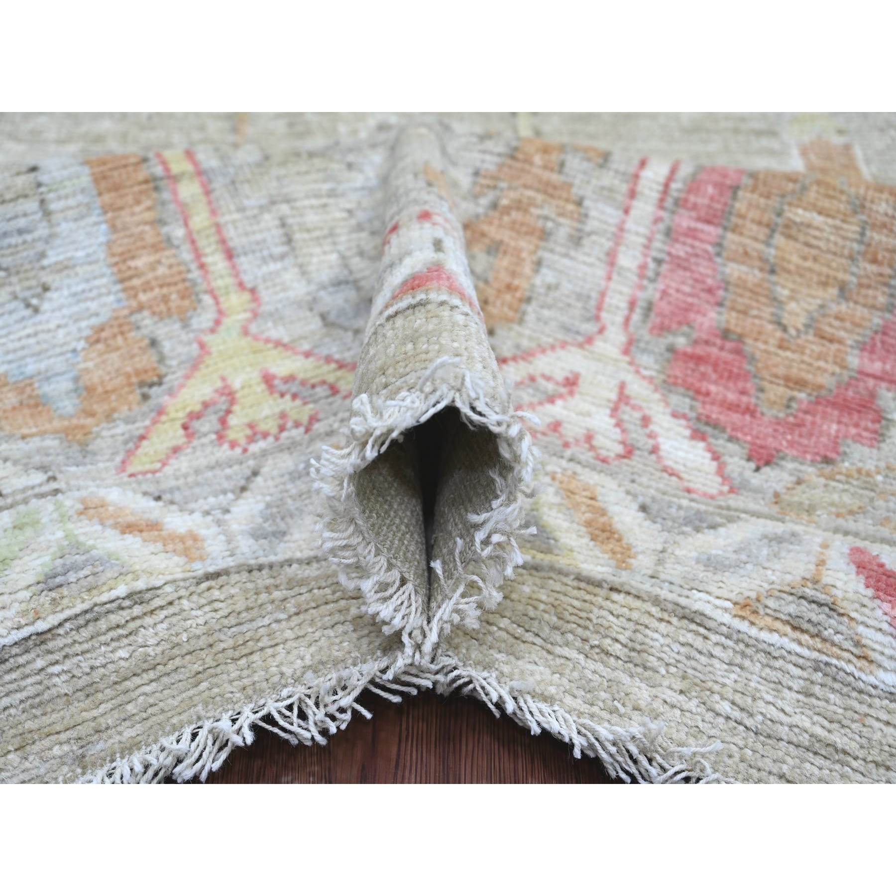 Oushak-And-Peshawar-Hand-Knotted-Rug-110905