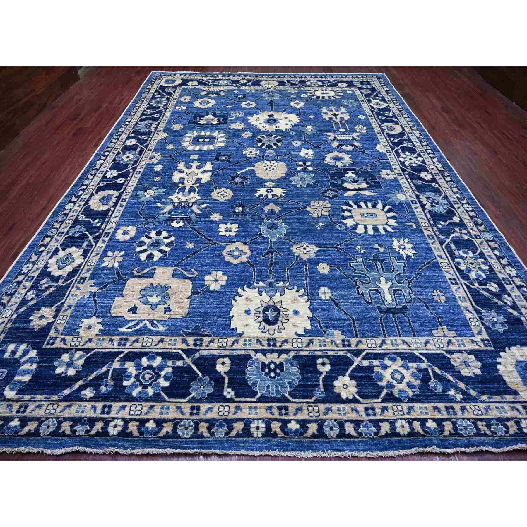 Oushak-And-Peshawar-Hand-Knotted-Rug-110910