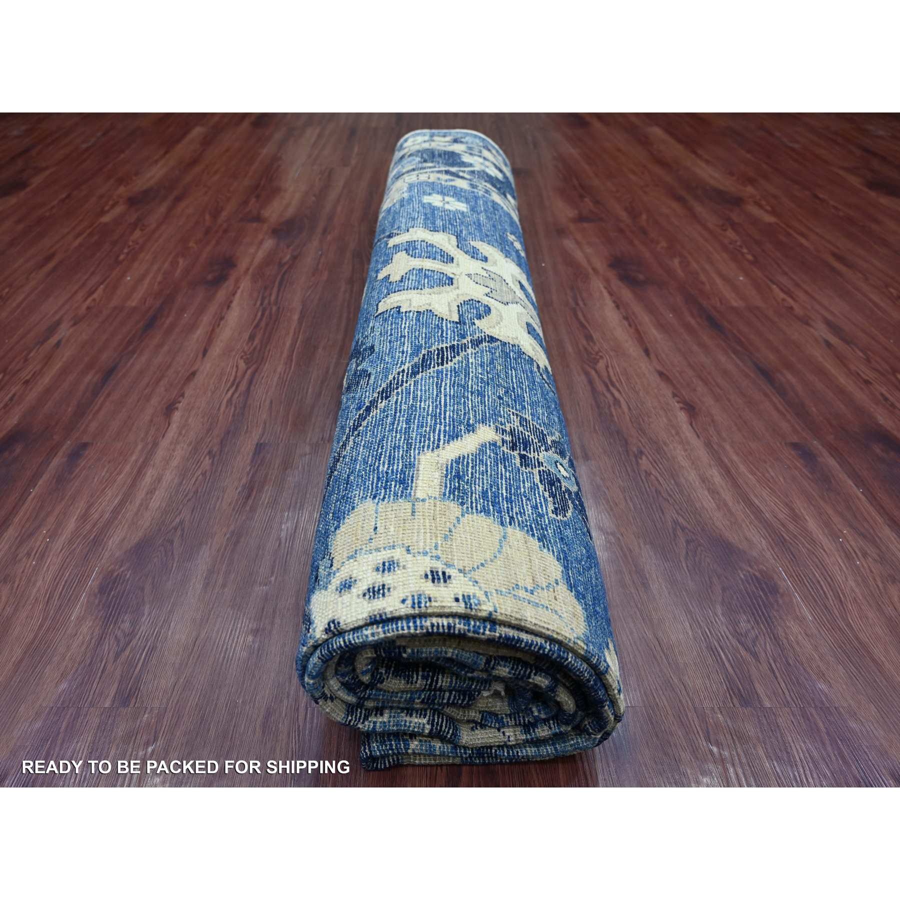 Oushak-And-Peshawar-Hand-Knotted-Rug-110910