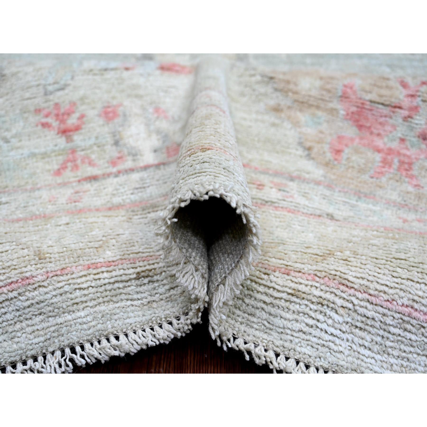 Oushak-And-Peshawar-Hand-Knotted-Rug-110915