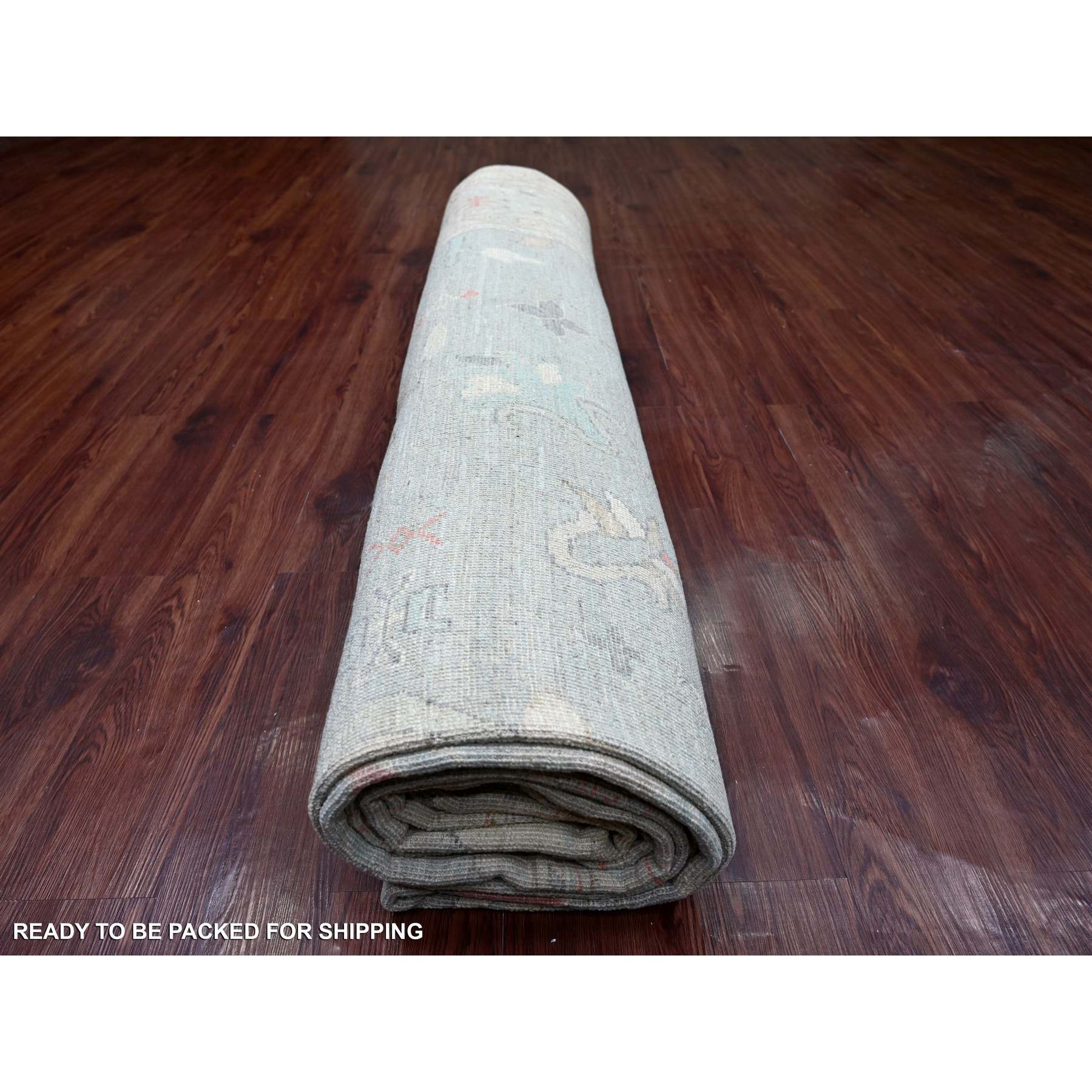 Oushak-And-Peshawar-Hand-Knotted-Rug-110915