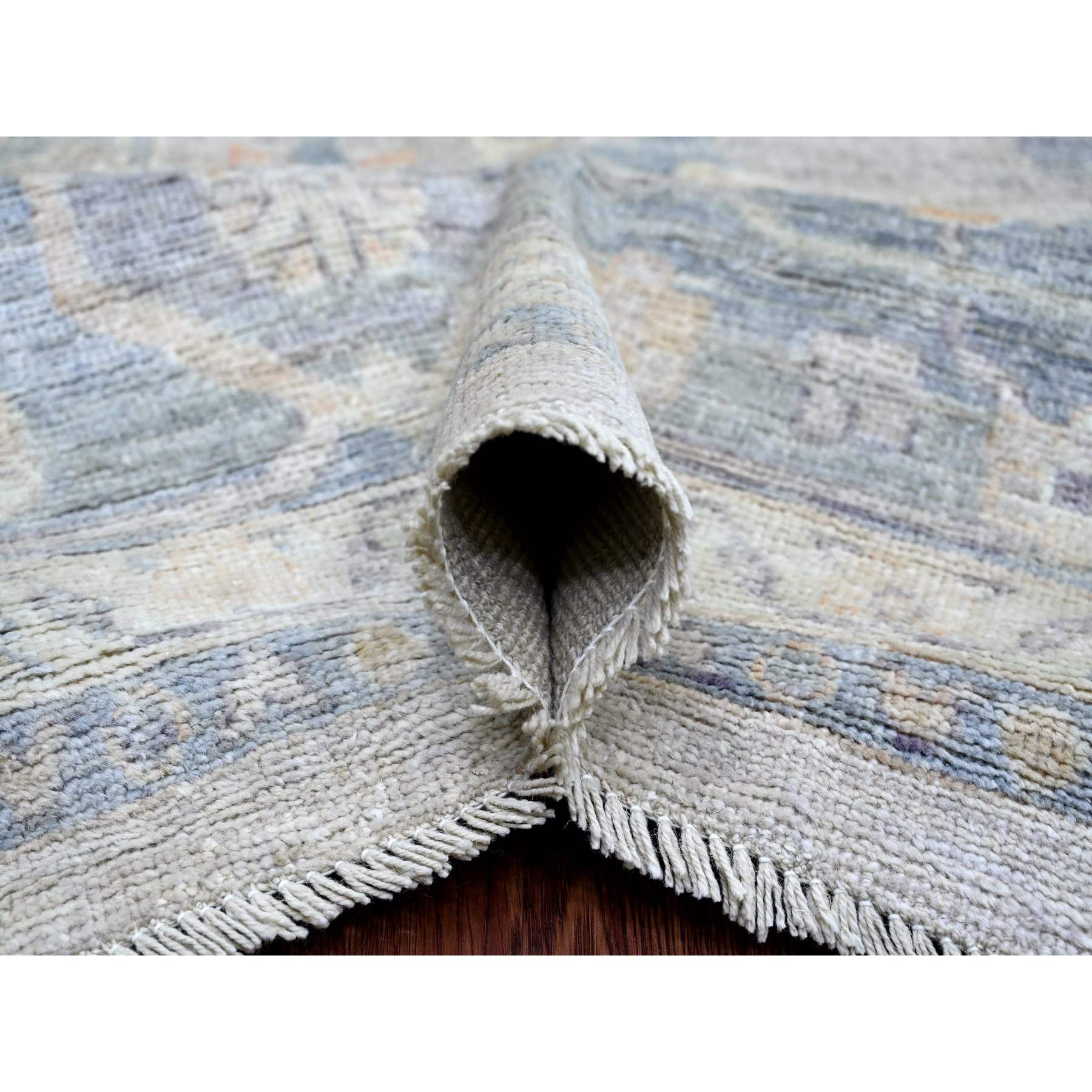 Oushak-And-Peshawar-Hand-Knotted-Rug-110925