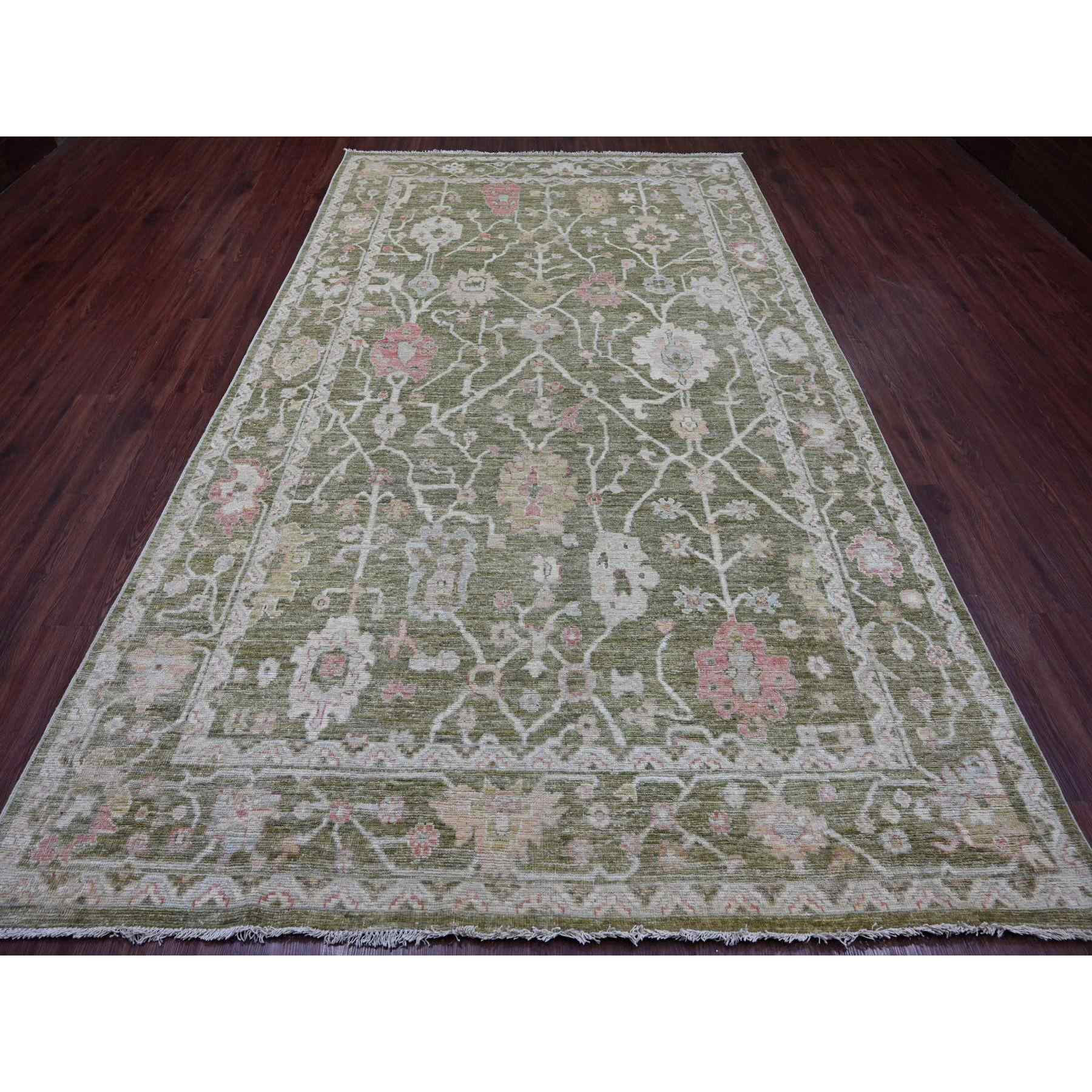 Oushak-And-Peshawar-Hand-Knotted-Rug-110940