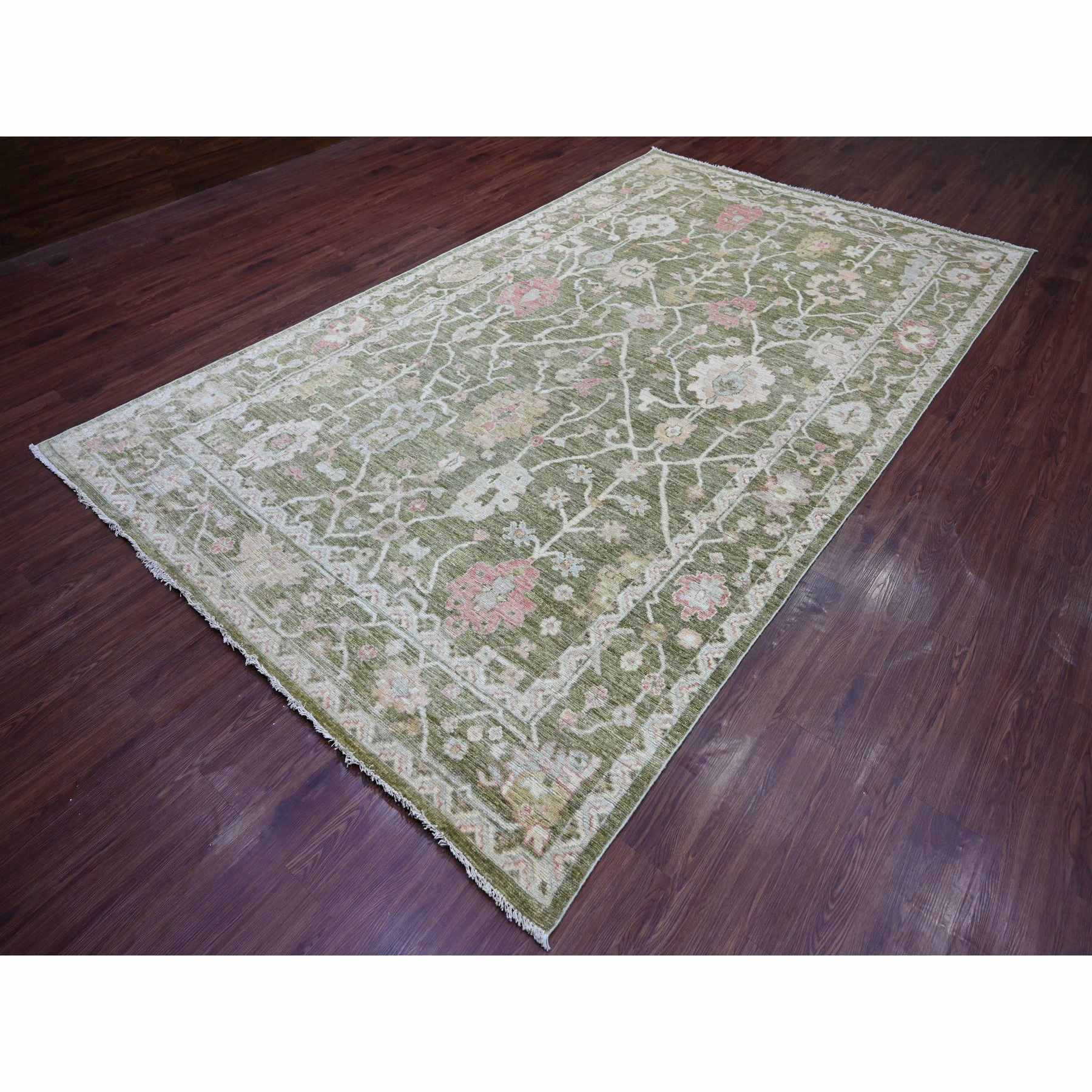 Oushak-And-Peshawar-Hand-Knotted-Rug-110940