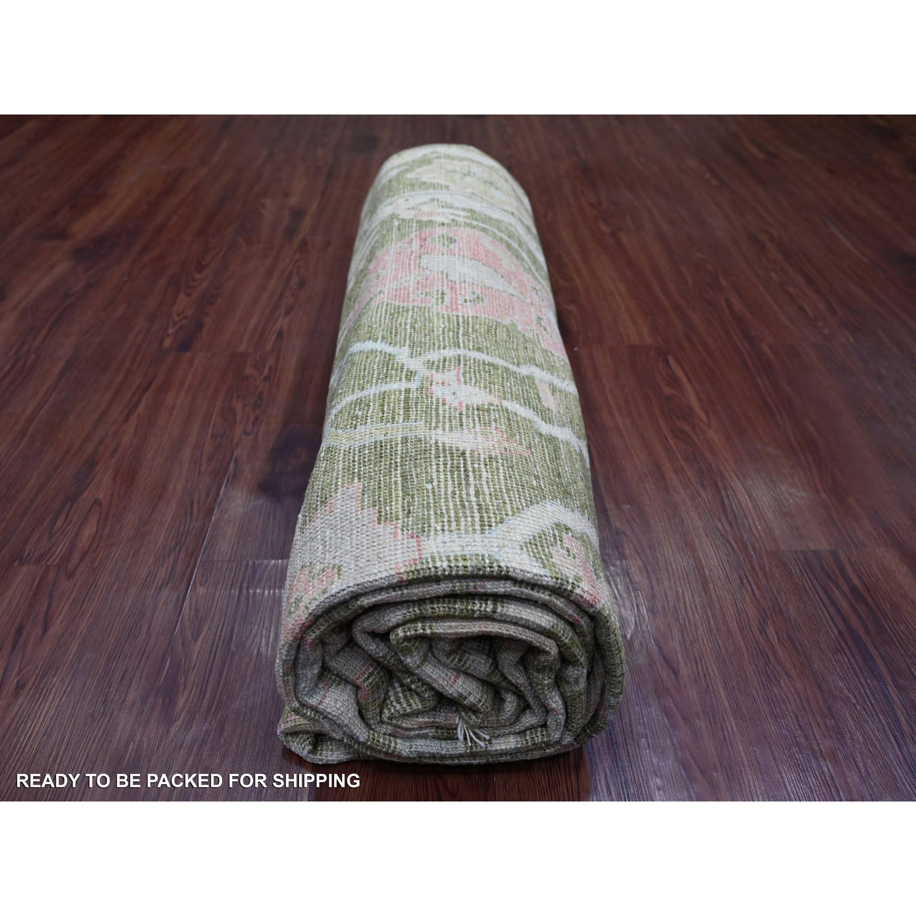 Oushak-And-Peshawar-Hand-Knotted-Rug-110940
