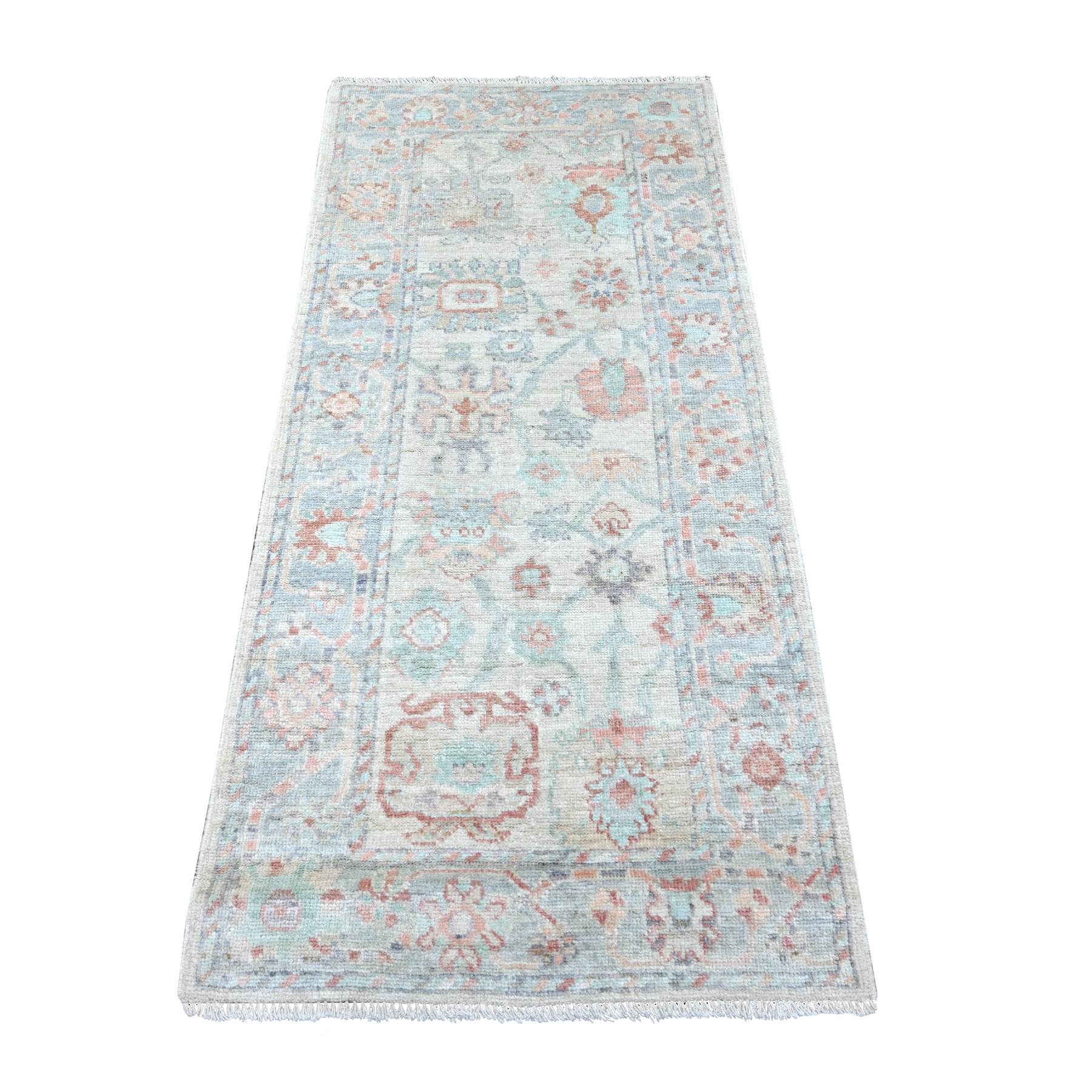 Oushak-And-Peshawar-Hand-Knotted-Rug-110945