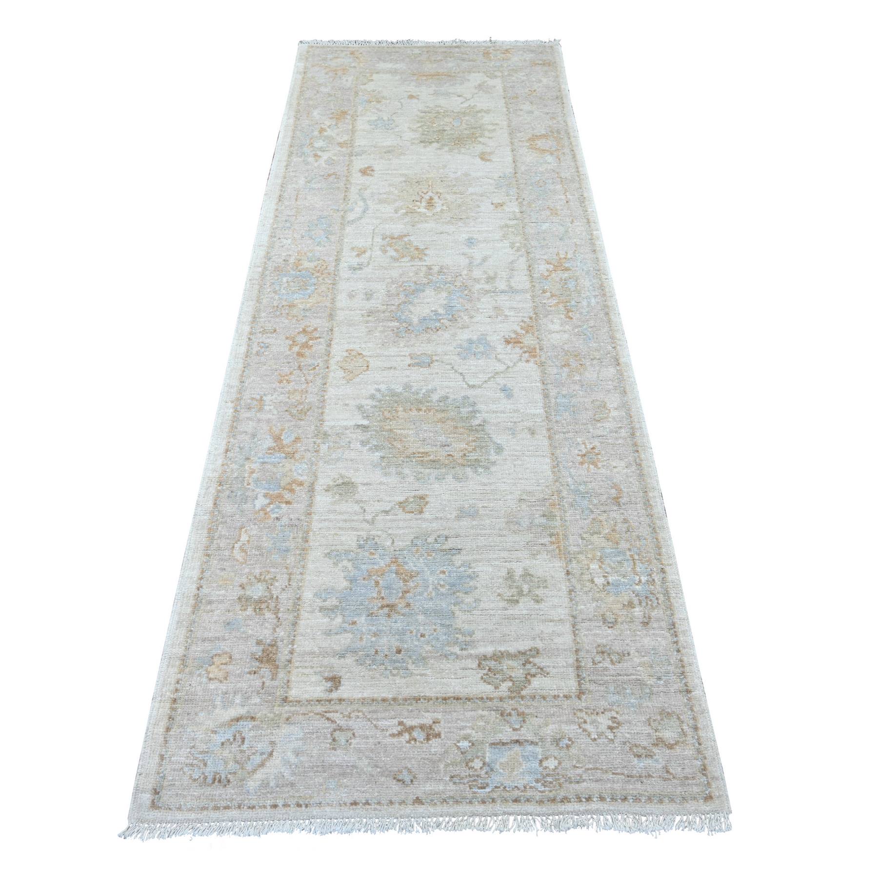 Oushak-And-Peshawar-Hand-Knotted-Rug-110955