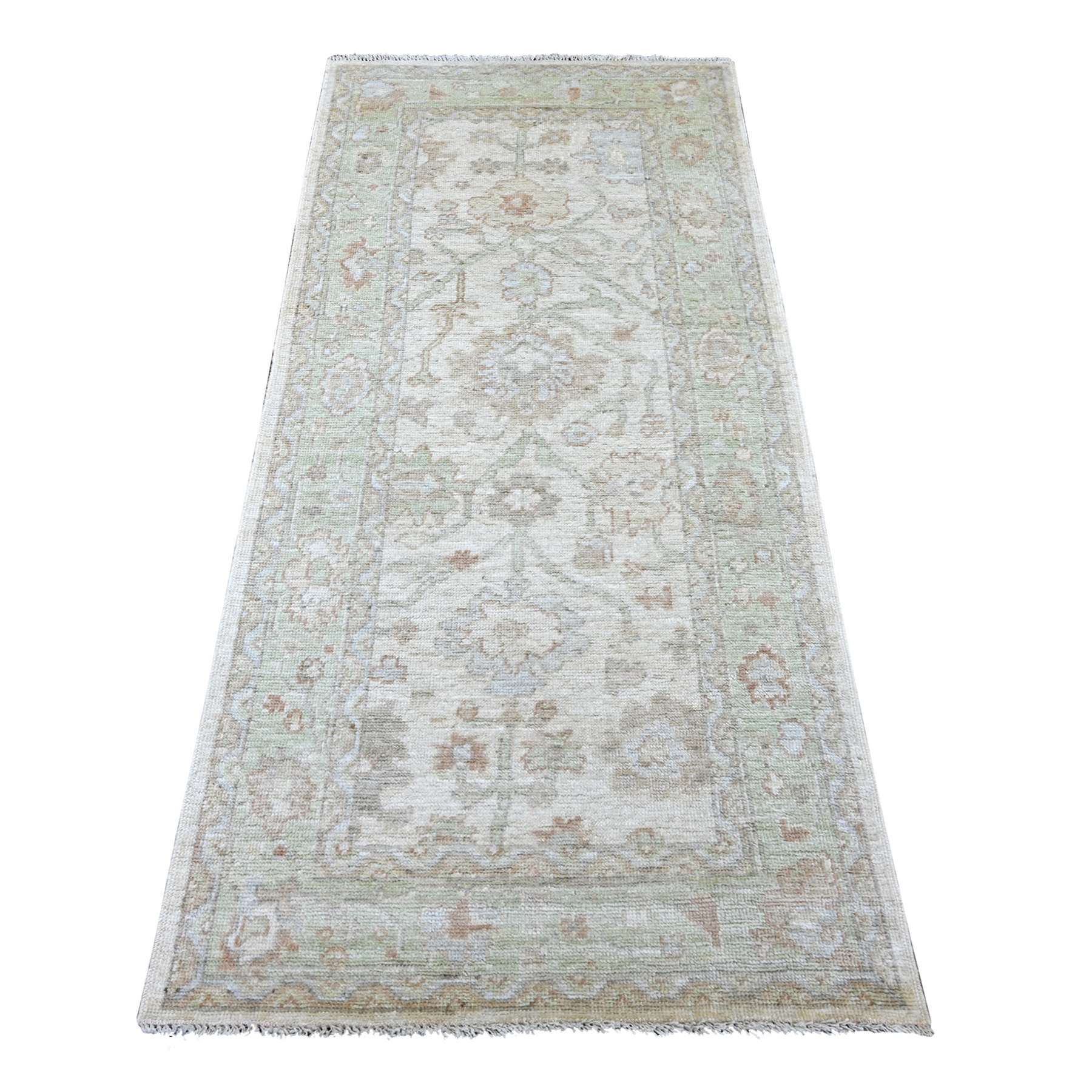 Oushak-And-Peshawar-Hand-Knotted-Rug-110965