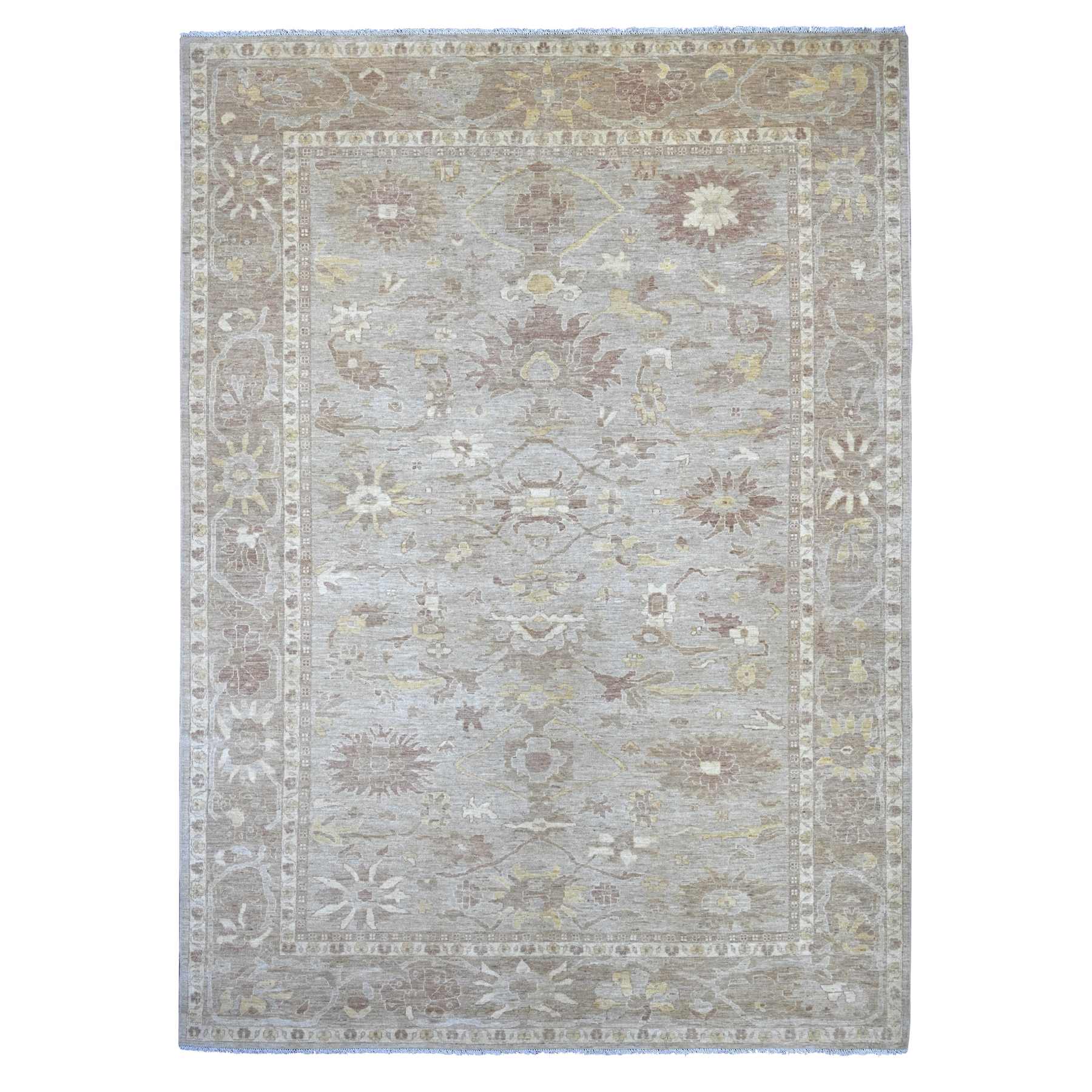 Oushak-And-Peshawar-Hand-Knotted-Rug-111135
