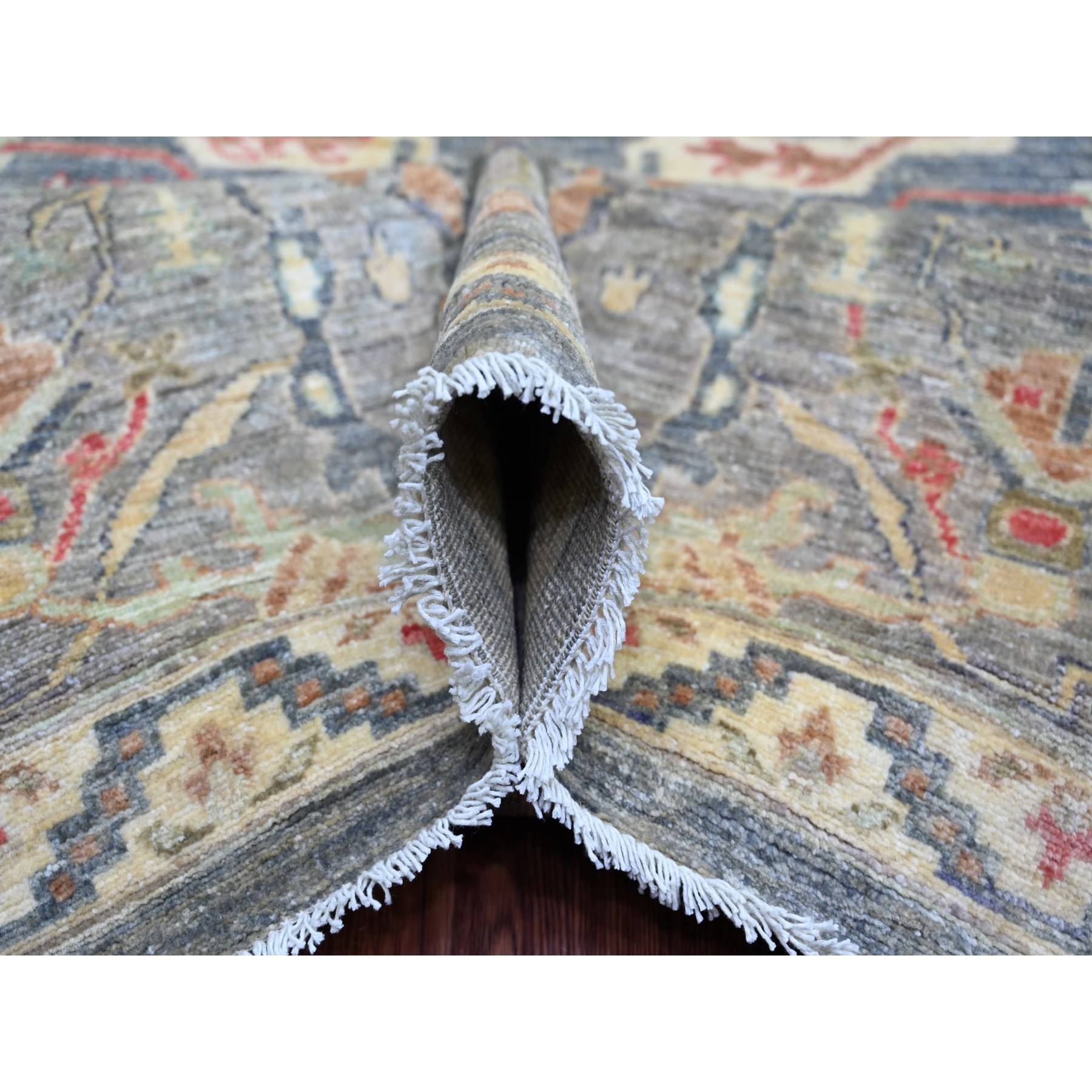 Oushak-And-Peshawar-Hand-Knotted-Rug-111140