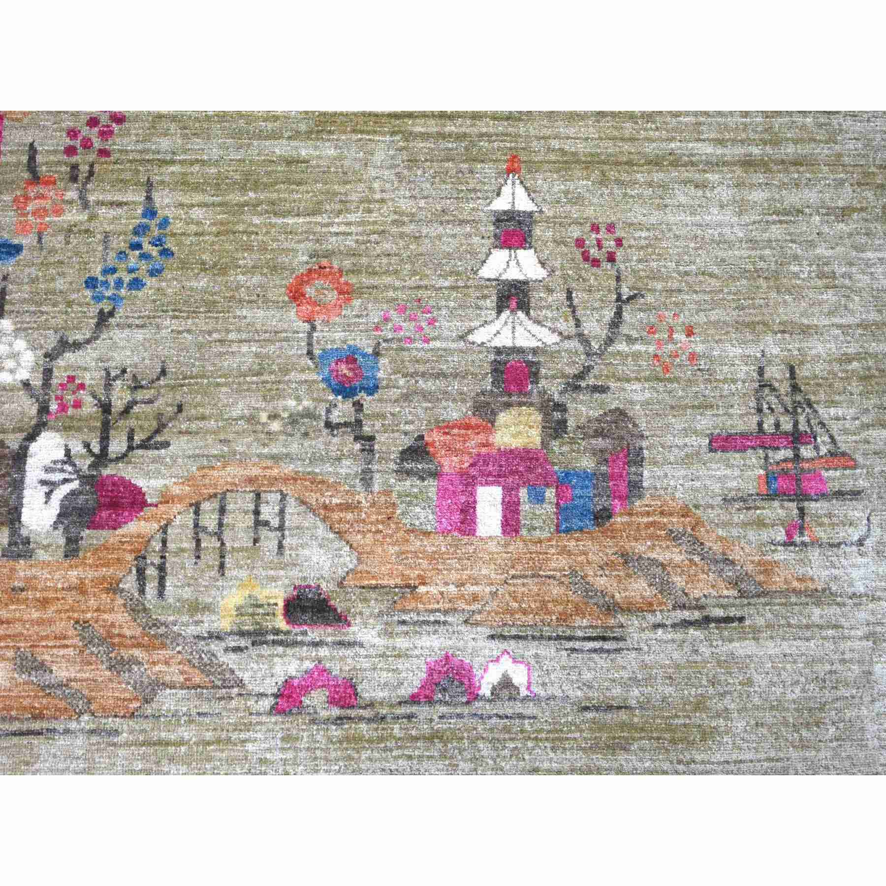 Oushak-And-Peshawar-Hand-Knotted-Rug-111145