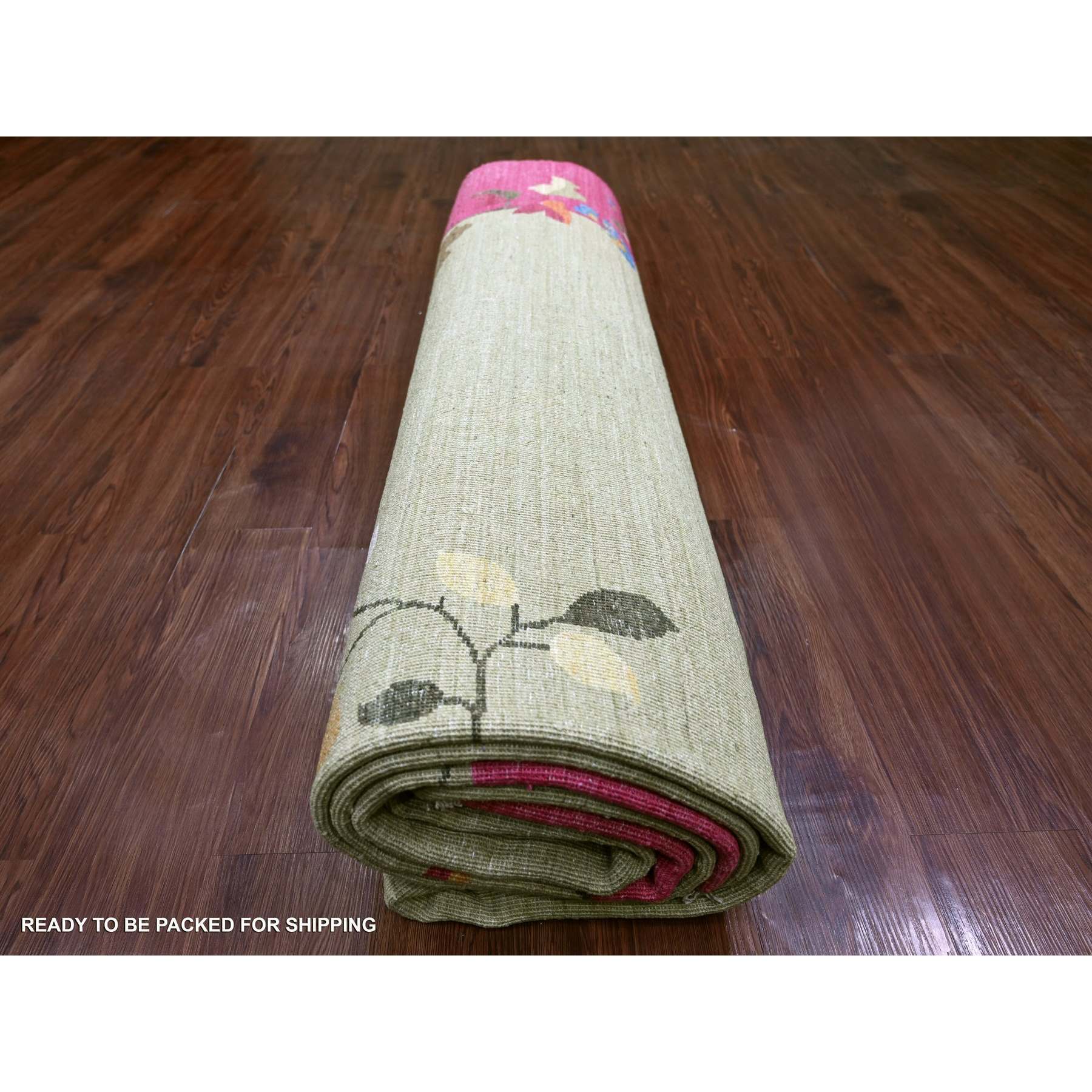 Oushak-And-Peshawar-Hand-Knotted-Rug-111145