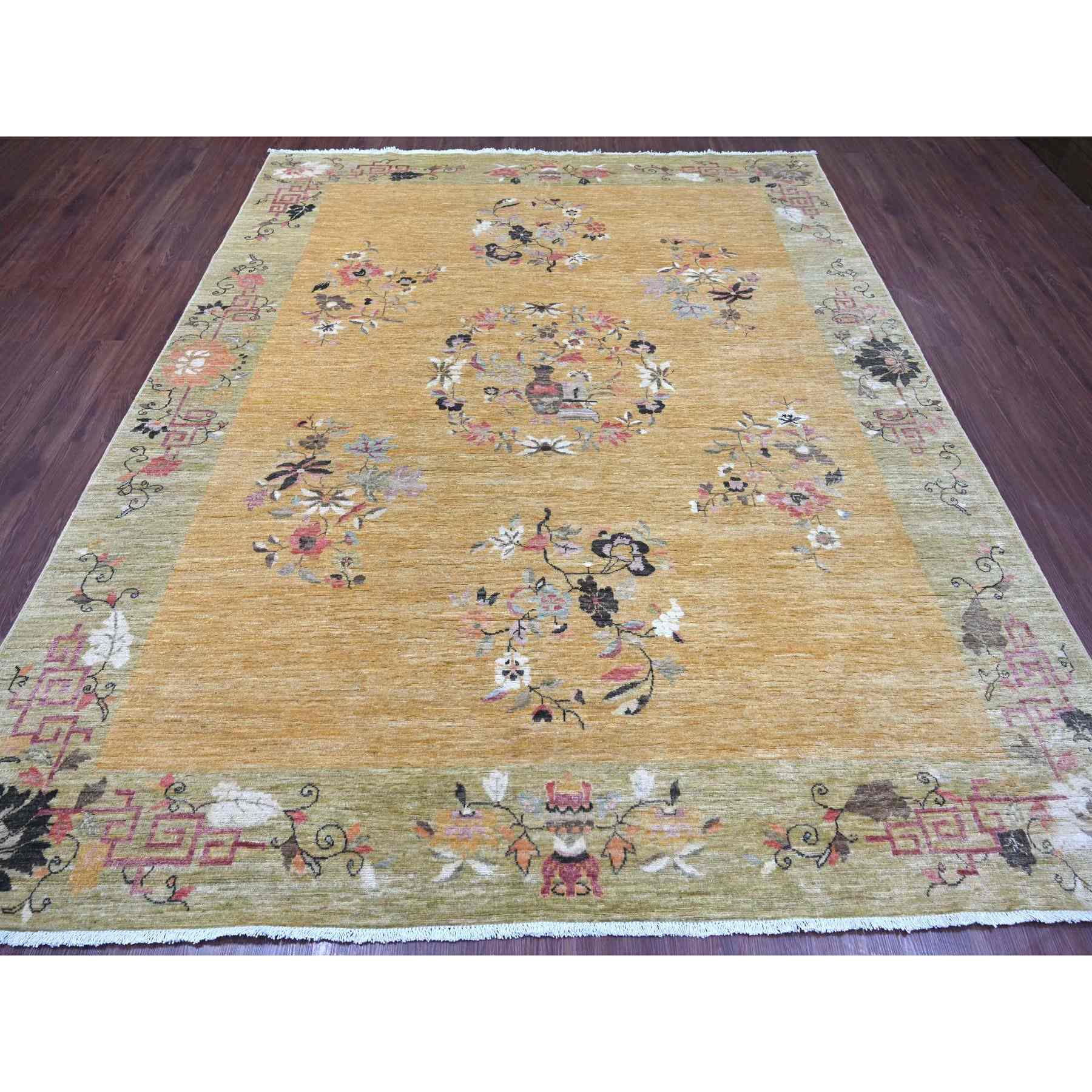 Oushak-And-Peshawar-Hand-Knotted-Rug-111155