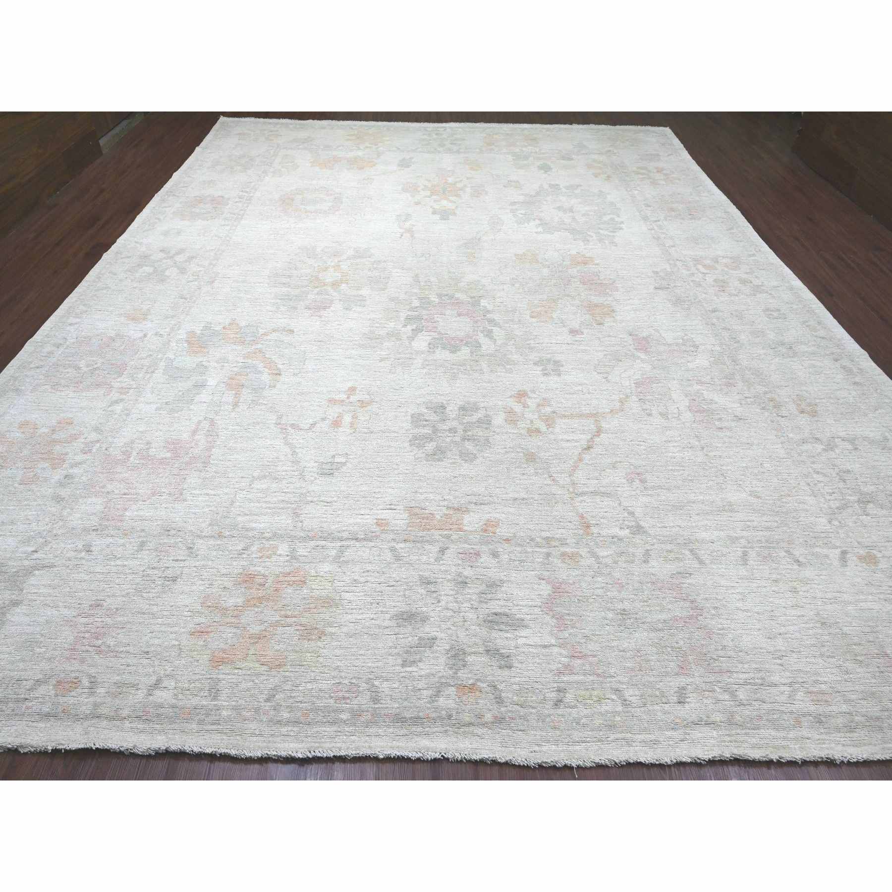 Oushak-And-Peshawar-Hand-Knotted-Rug-111160