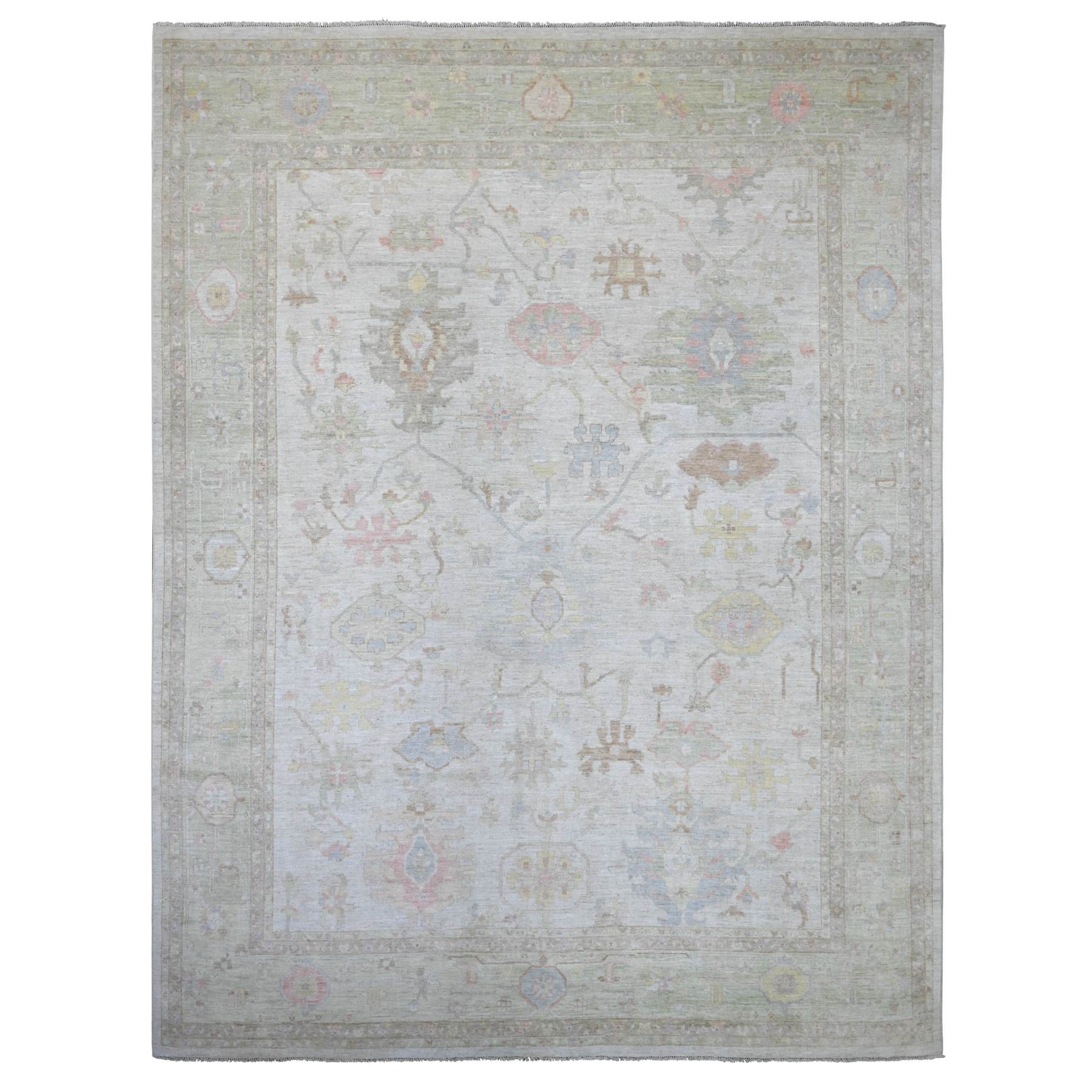 Oushak-And-Peshawar-Hand-Knotted-Rug-111175