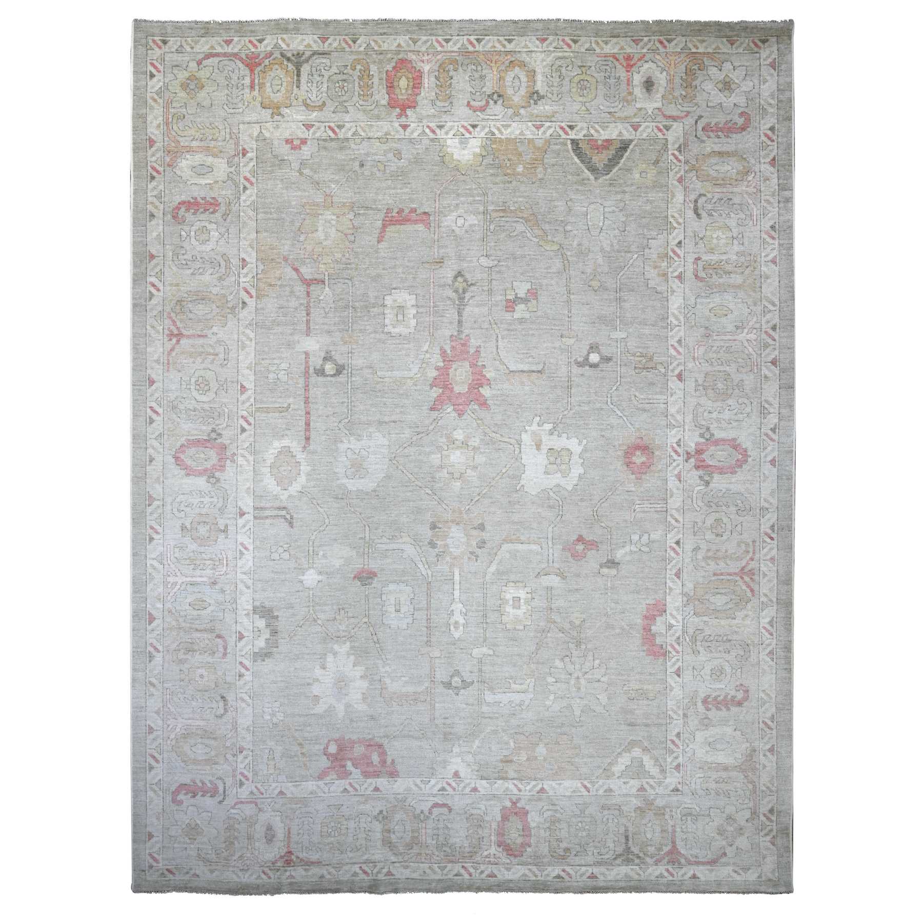 Oushak-And-Peshawar-Hand-Knotted-Rug-111180