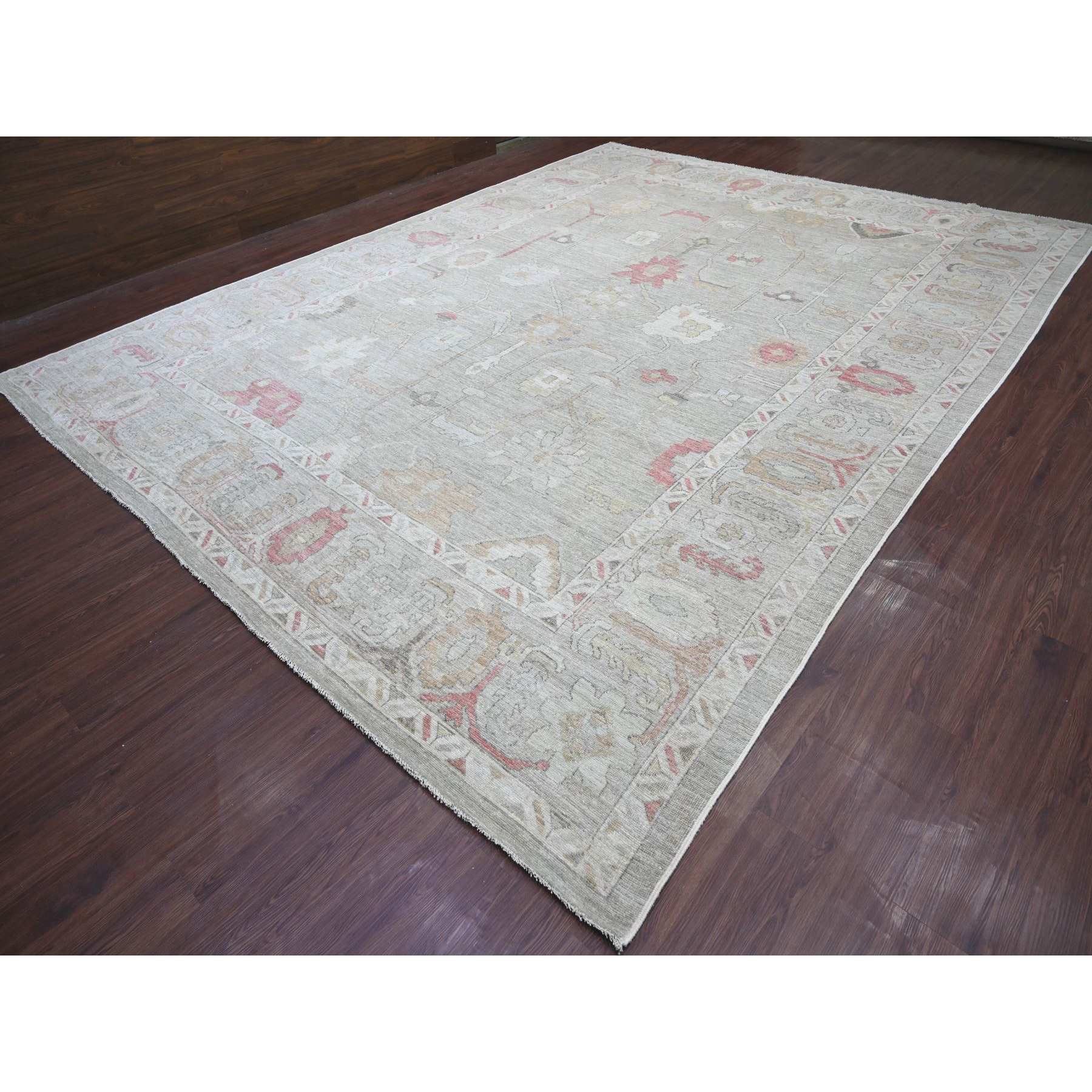 Oushak-And-Peshawar-Hand-Knotted-Rug-111180