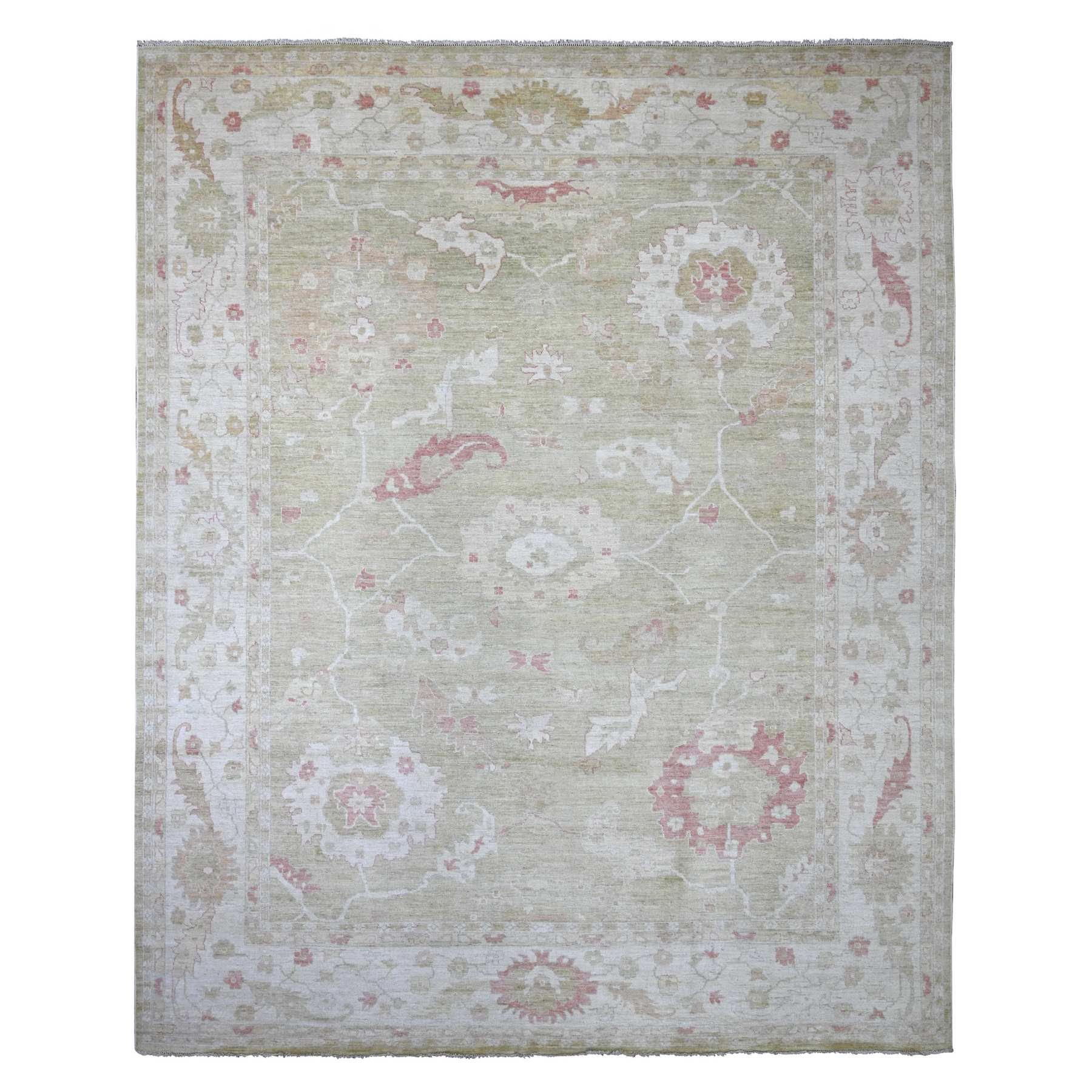 Oushak-And-Peshawar-Hand-Knotted-Rug-111185