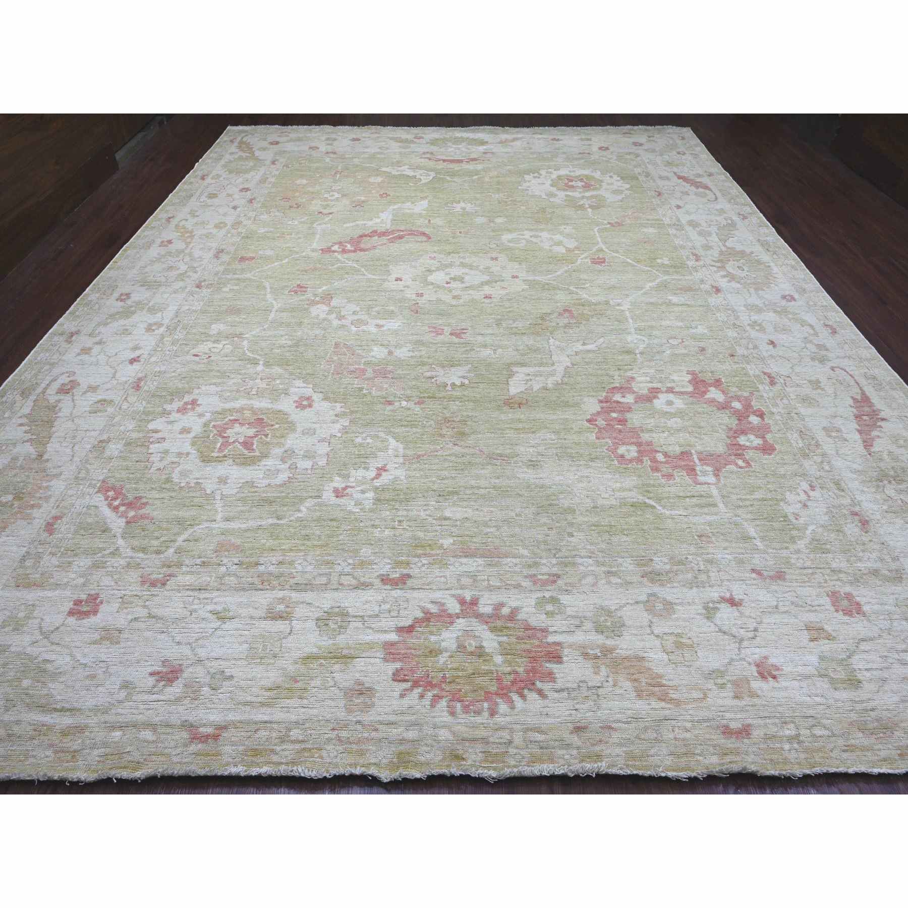 Oushak-And-Peshawar-Hand-Knotted-Rug-111185