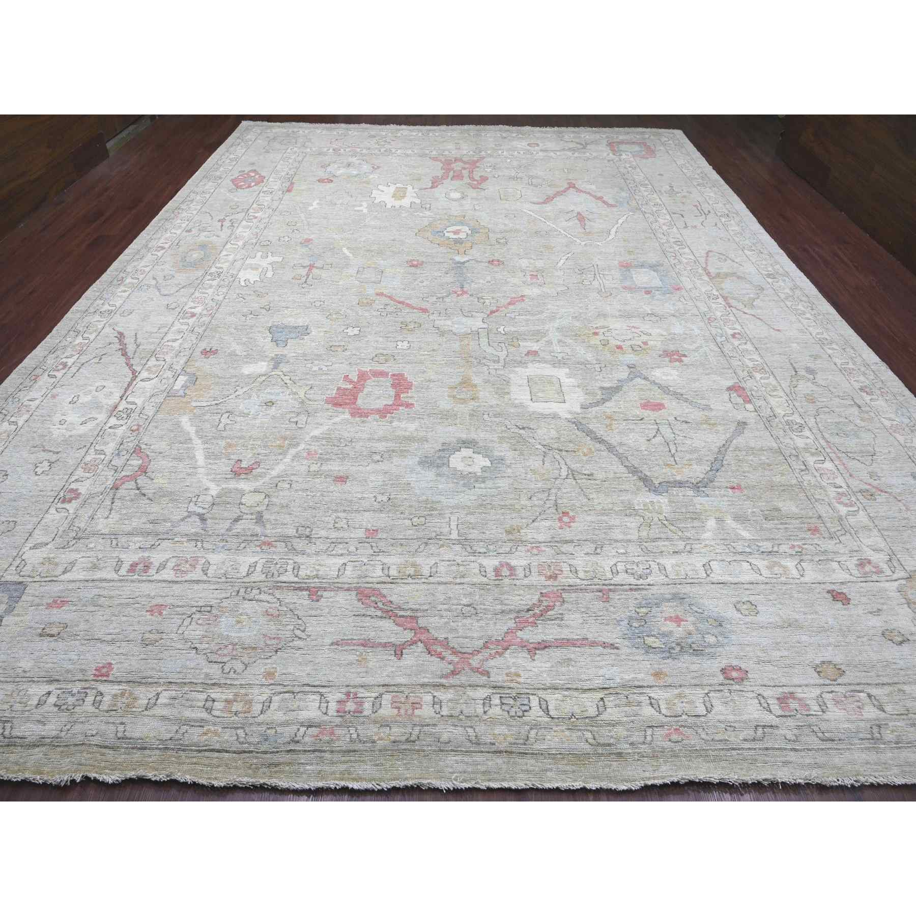 Oushak-And-Peshawar-Hand-Knotted-Rug-111190