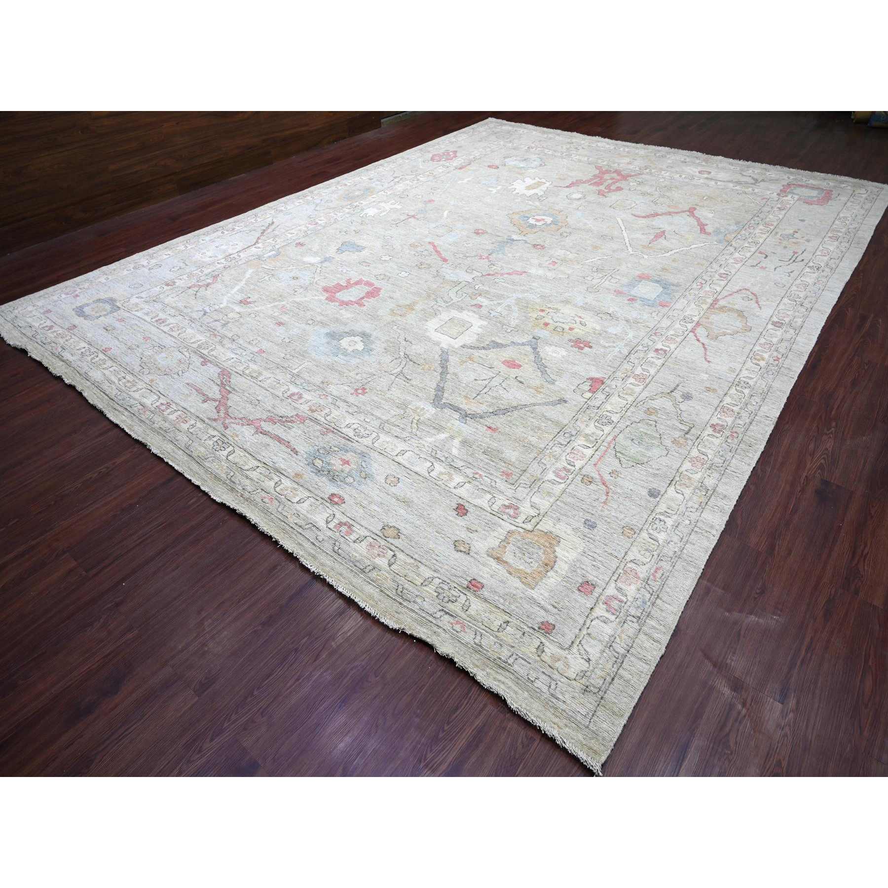 Oushak-And-Peshawar-Hand-Knotted-Rug-111190