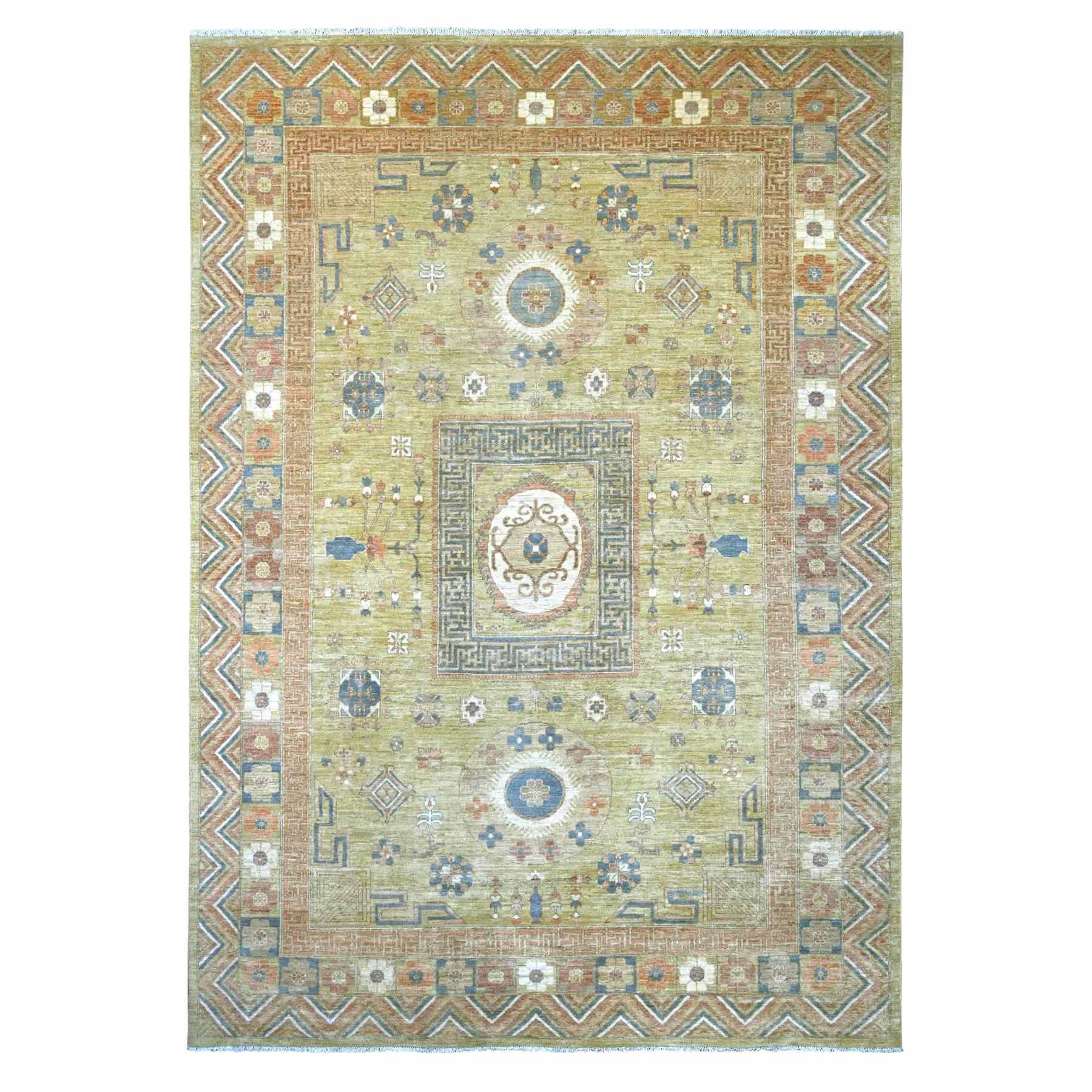 Oushak-And-Peshawar-Hand-Knotted-Rug-111235