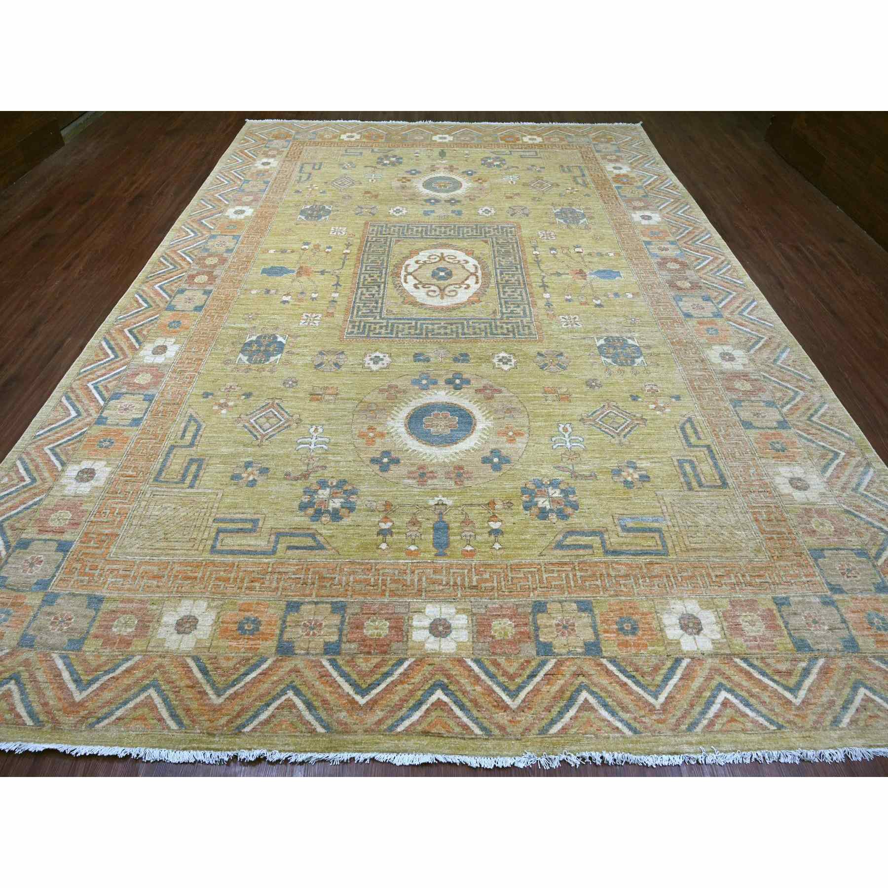 Oushak-And-Peshawar-Hand-Knotted-Rug-111235