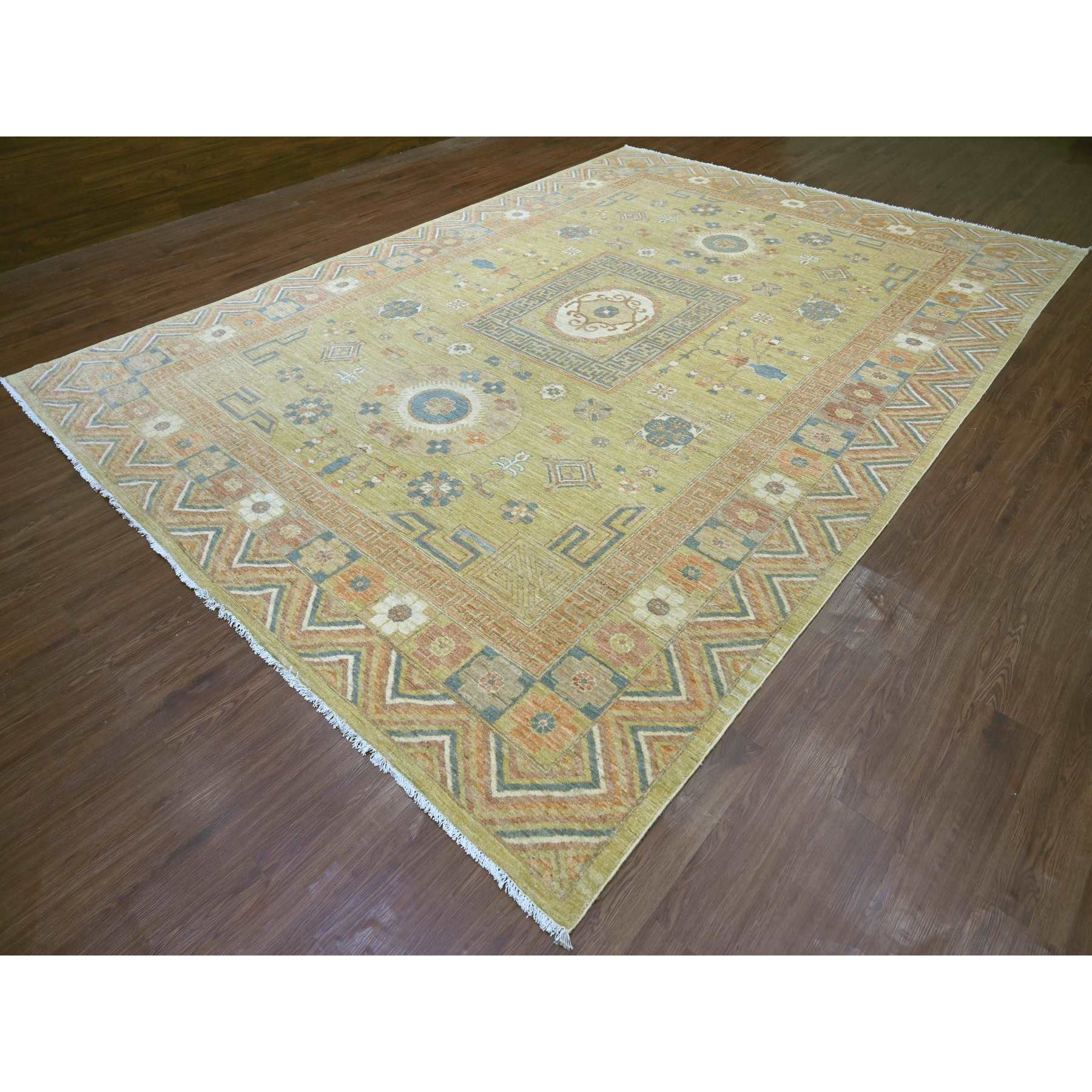 Oushak-And-Peshawar-Hand-Knotted-Rug-111235