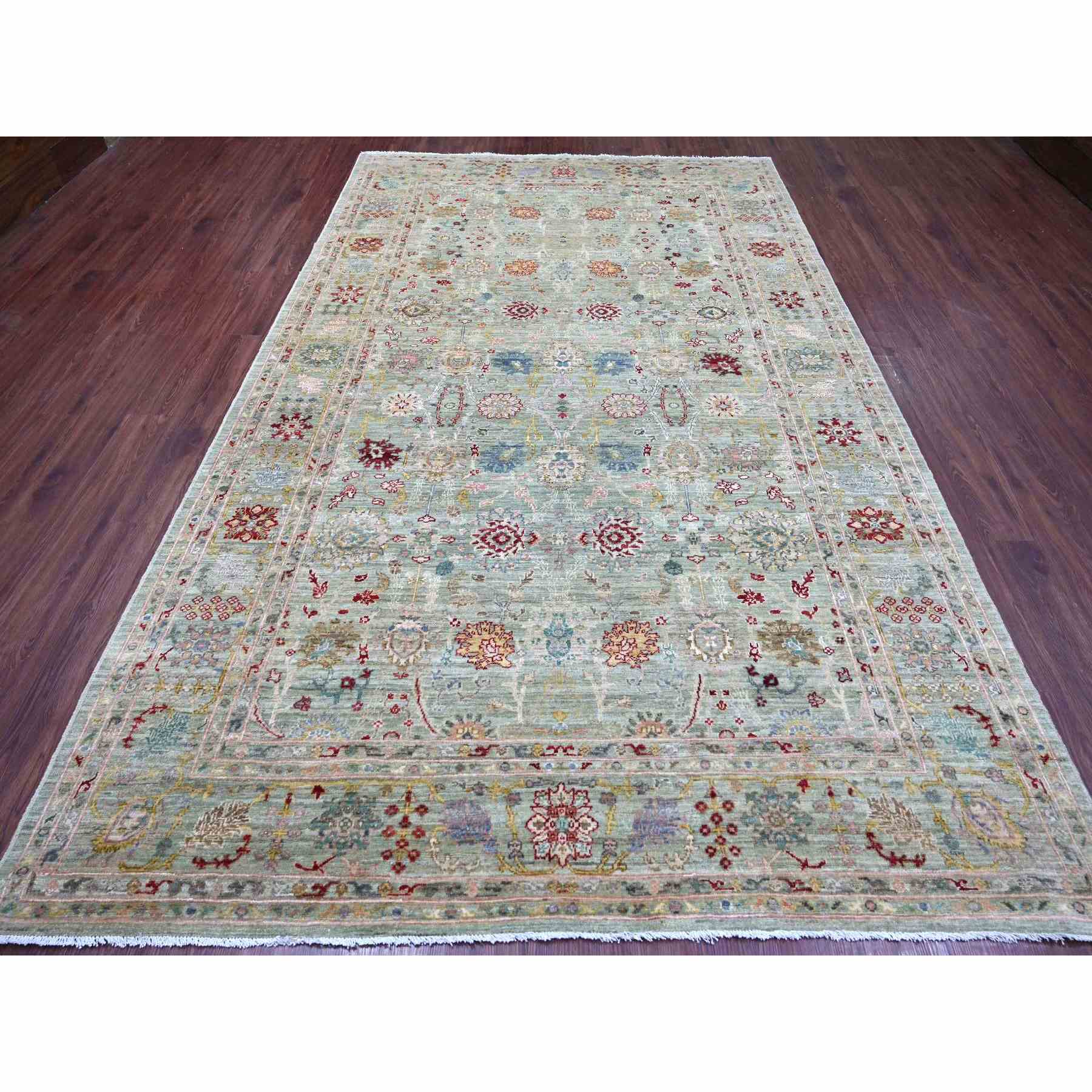Oushak-And-Peshawar-Hand-Knotted-Rug-111250