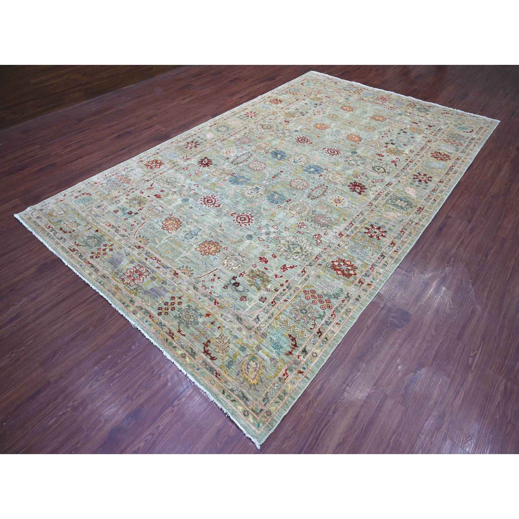 Oushak-And-Peshawar-Hand-Knotted-Rug-111250
