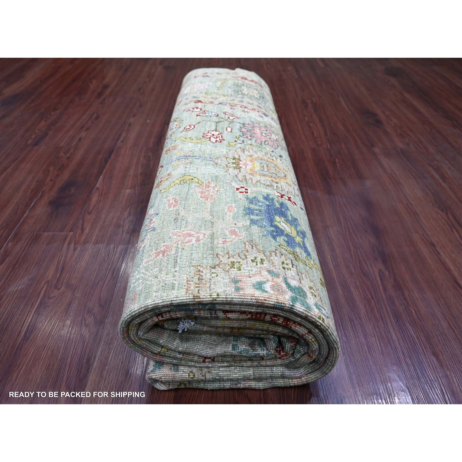 Oushak-And-Peshawar-Hand-Knotted-Rug-111250