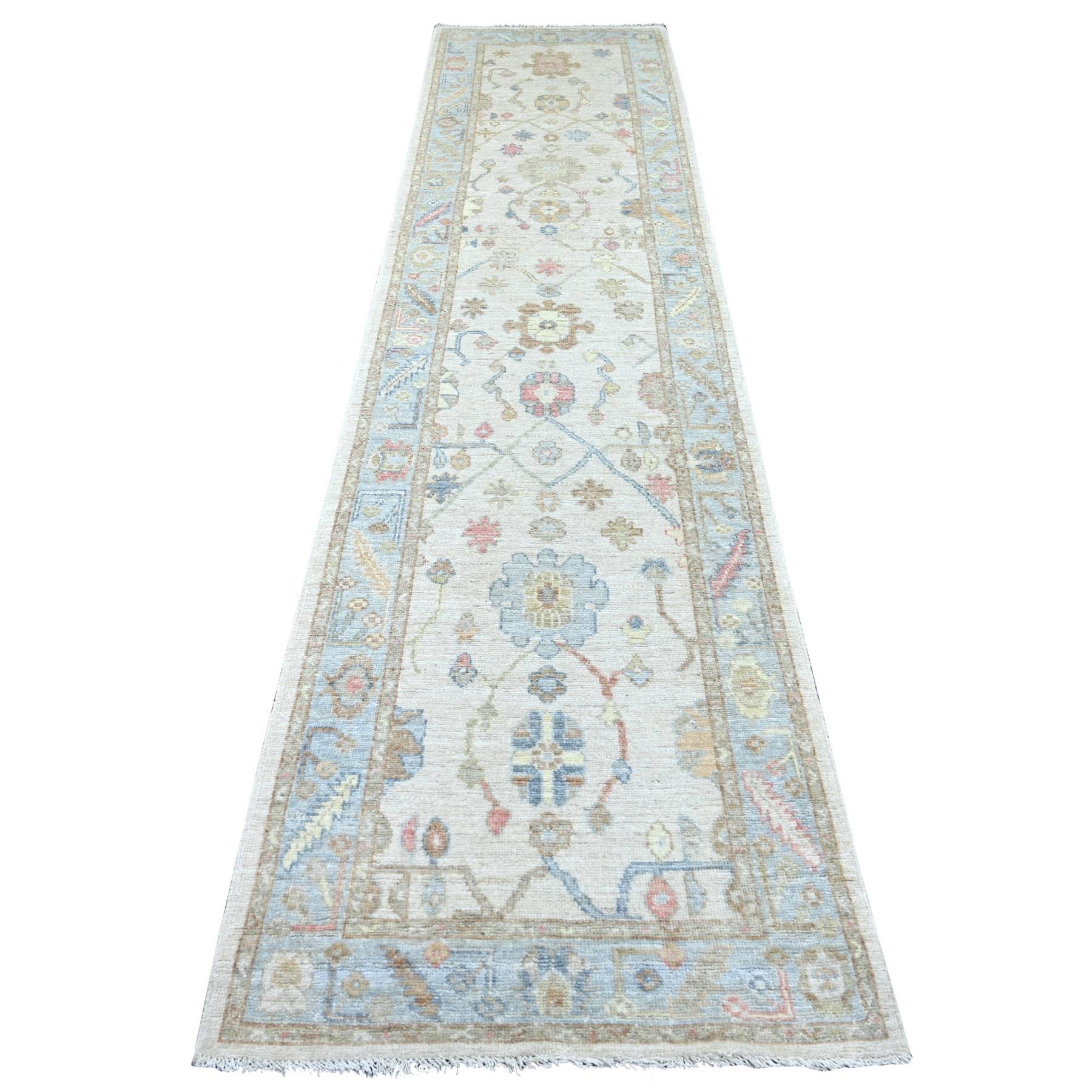 Oushak-And-Peshawar-Hand-Knotted-Rug-111360