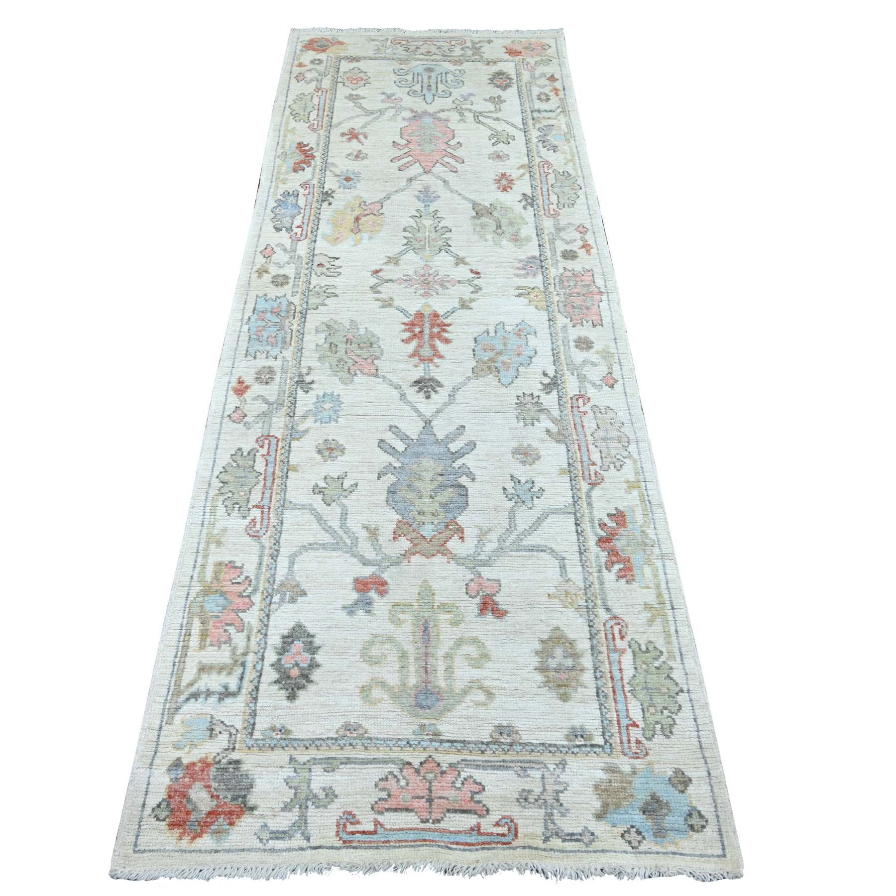 Oushak-And-Peshawar-Hand-Knotted-Rug-111370
