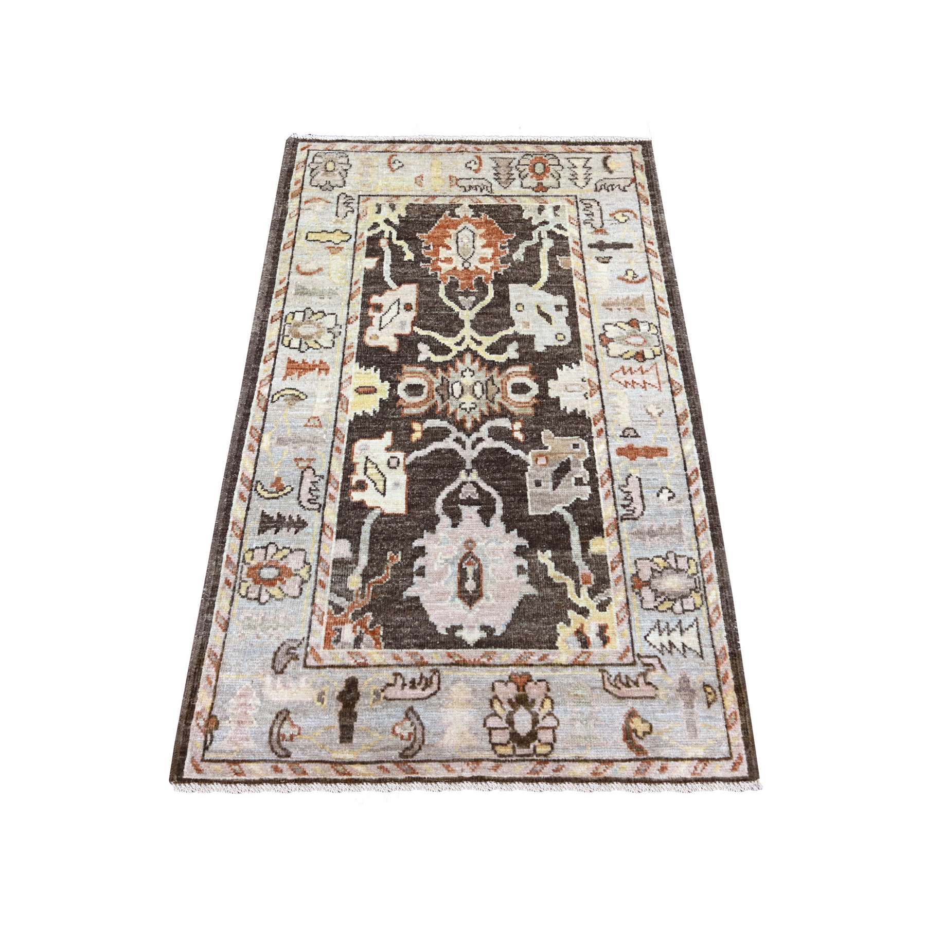 Oushak-And-Peshawar-Hand-Knotted-Rug-111400