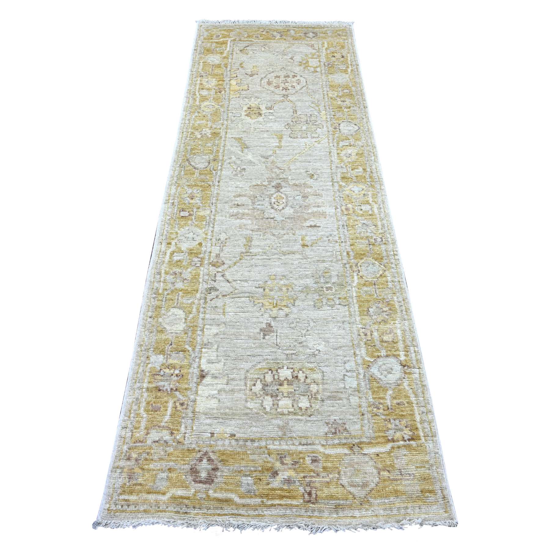Oushak-And-Peshawar-Hand-Knotted-Rug-111420