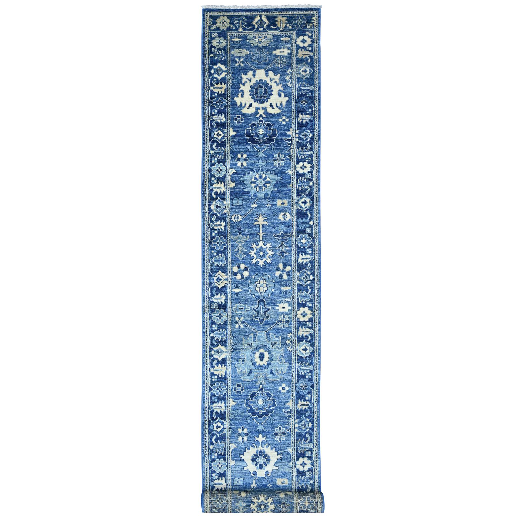 Oushak-And-Peshawar-Hand-Knotted-Rug-111445