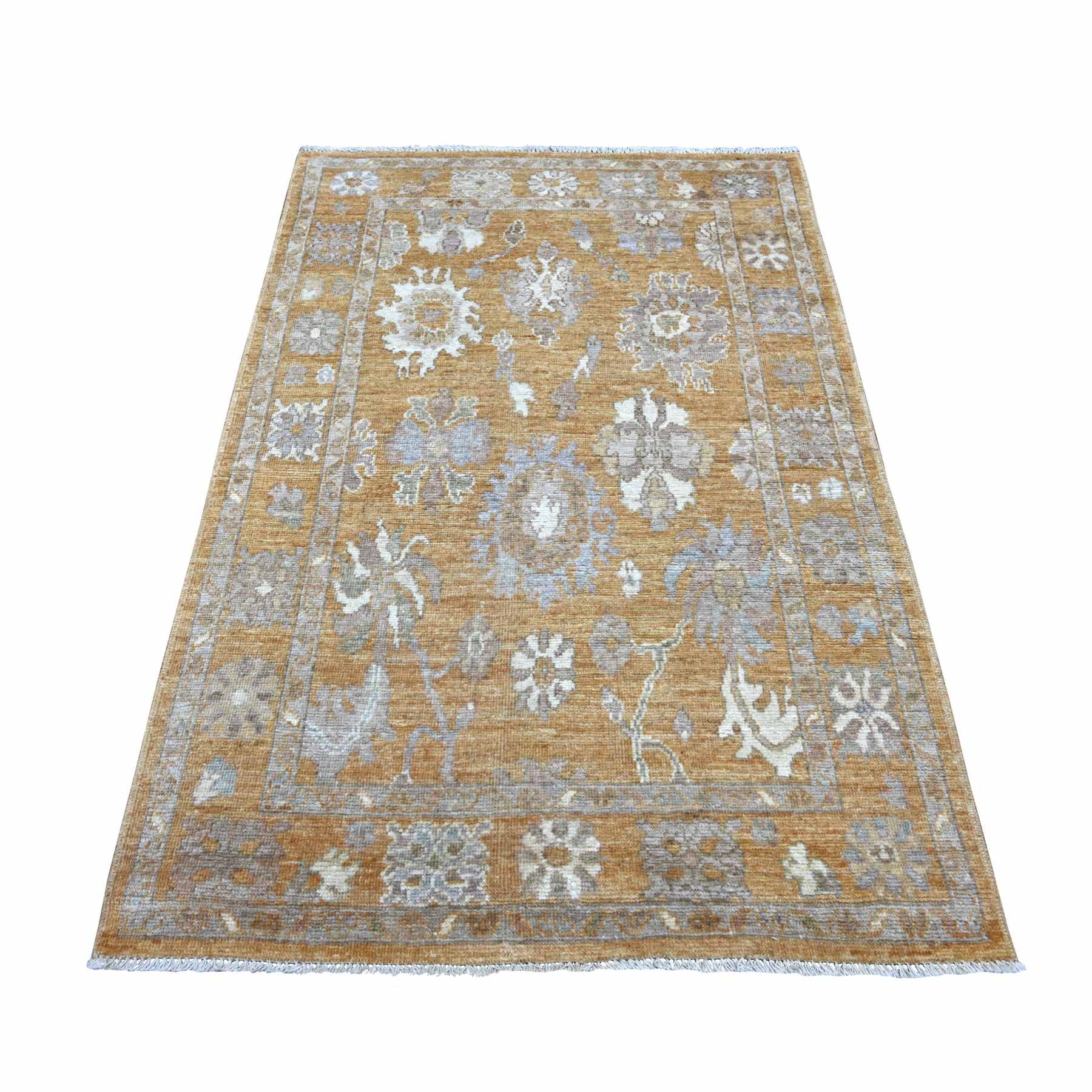 Oushak-And-Peshawar-Hand-Knotted-Rug-111470